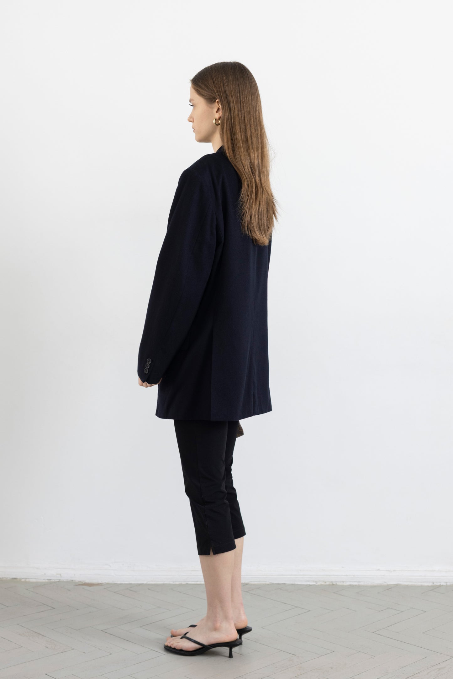 Vintage Navy 100% Cashmere Blazer