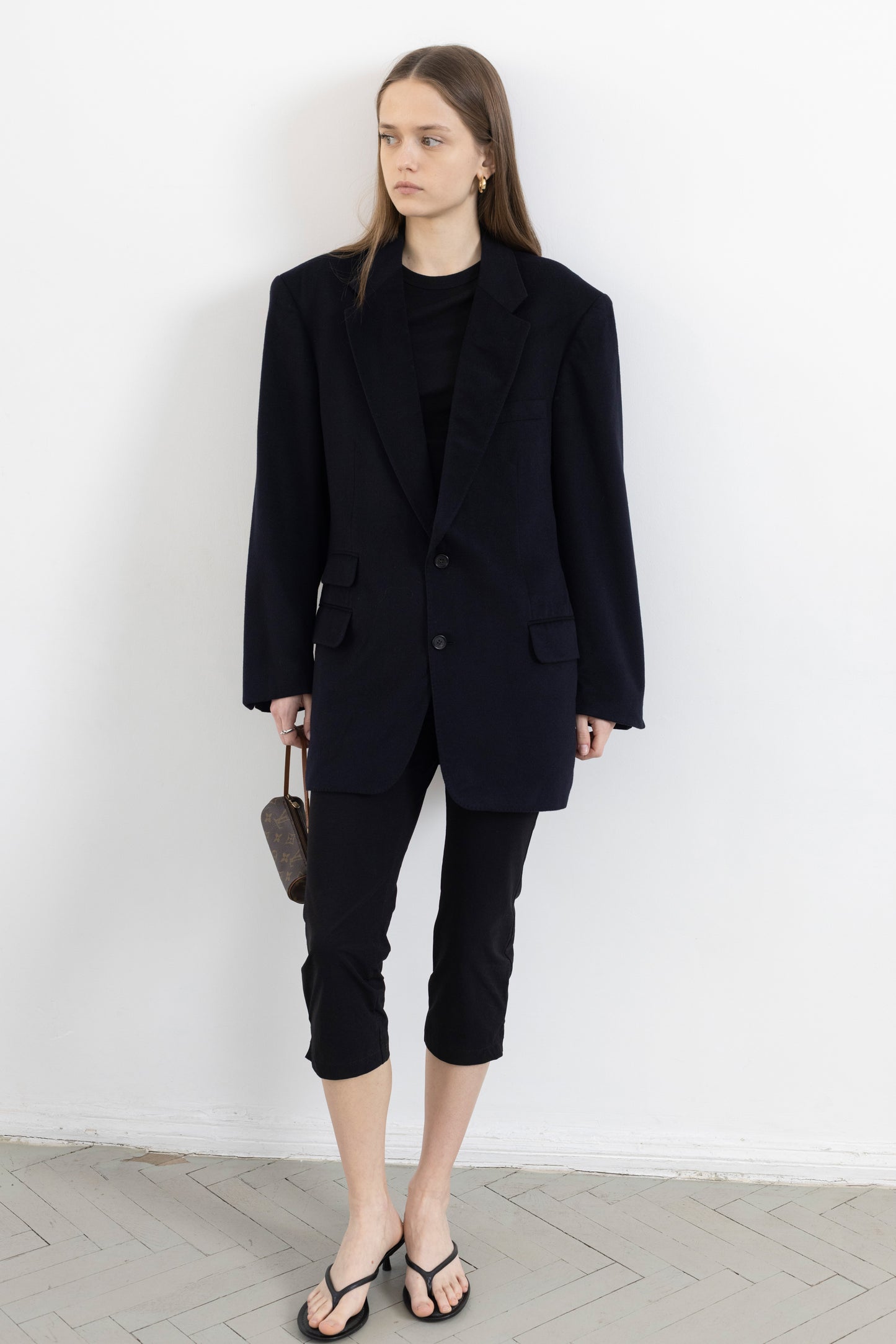 Vintage Navy 100% Cashmere Blazer