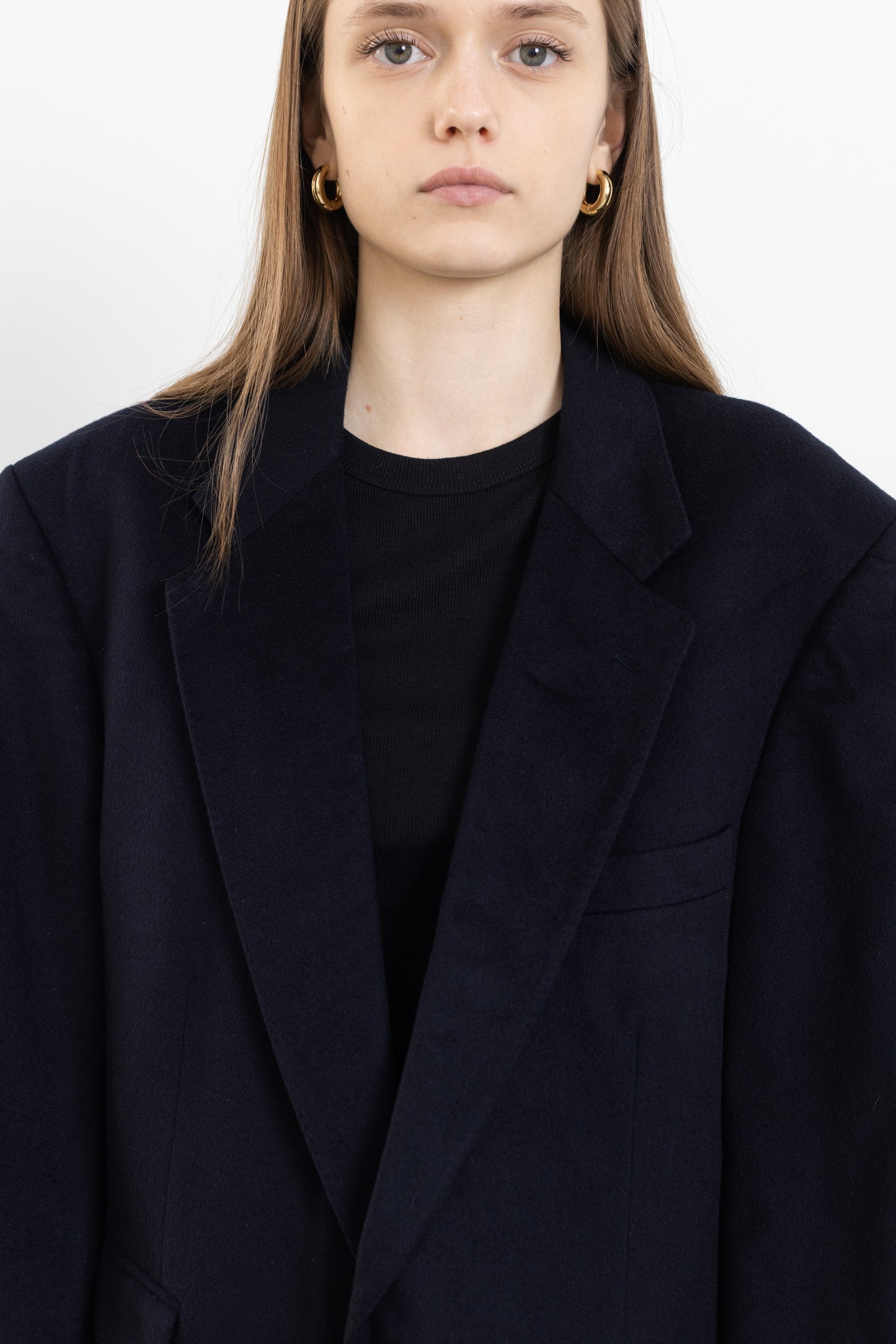 Vintage Navy 100% Cashmere Blazer