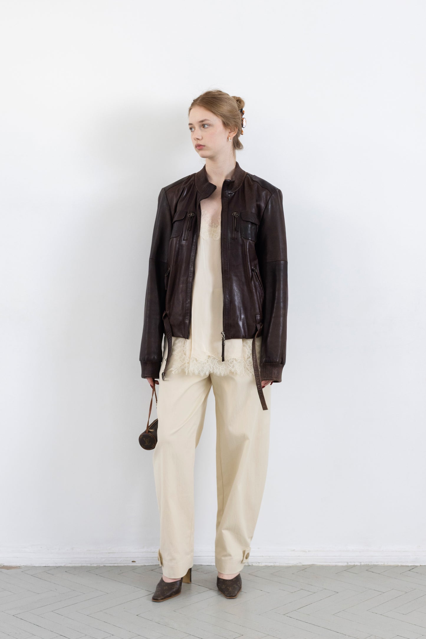 Vintage Brown Leather Jacket