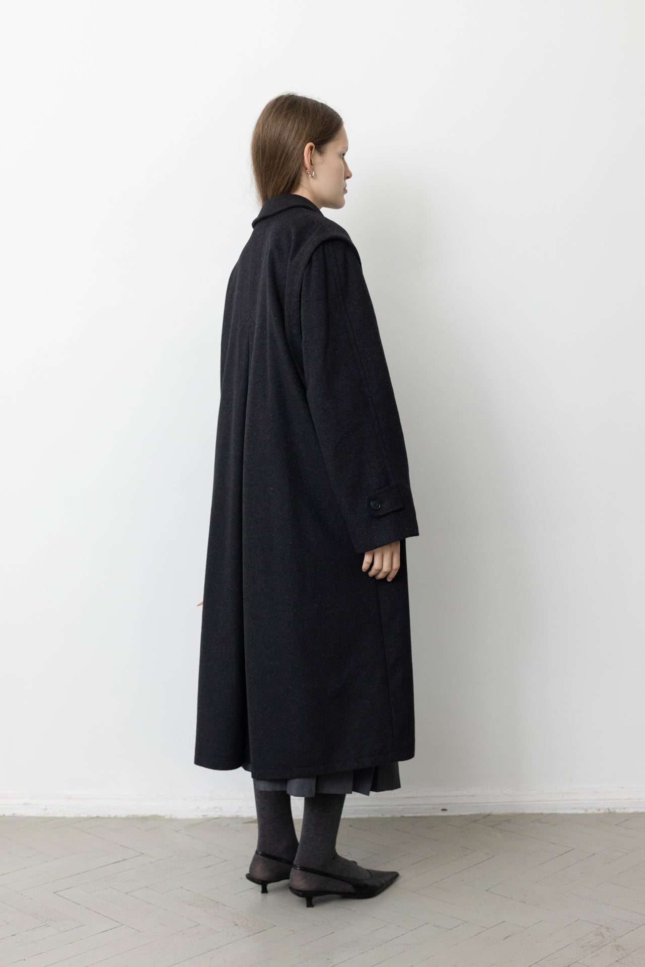 Vintage Grey Cashmere Wool Coat