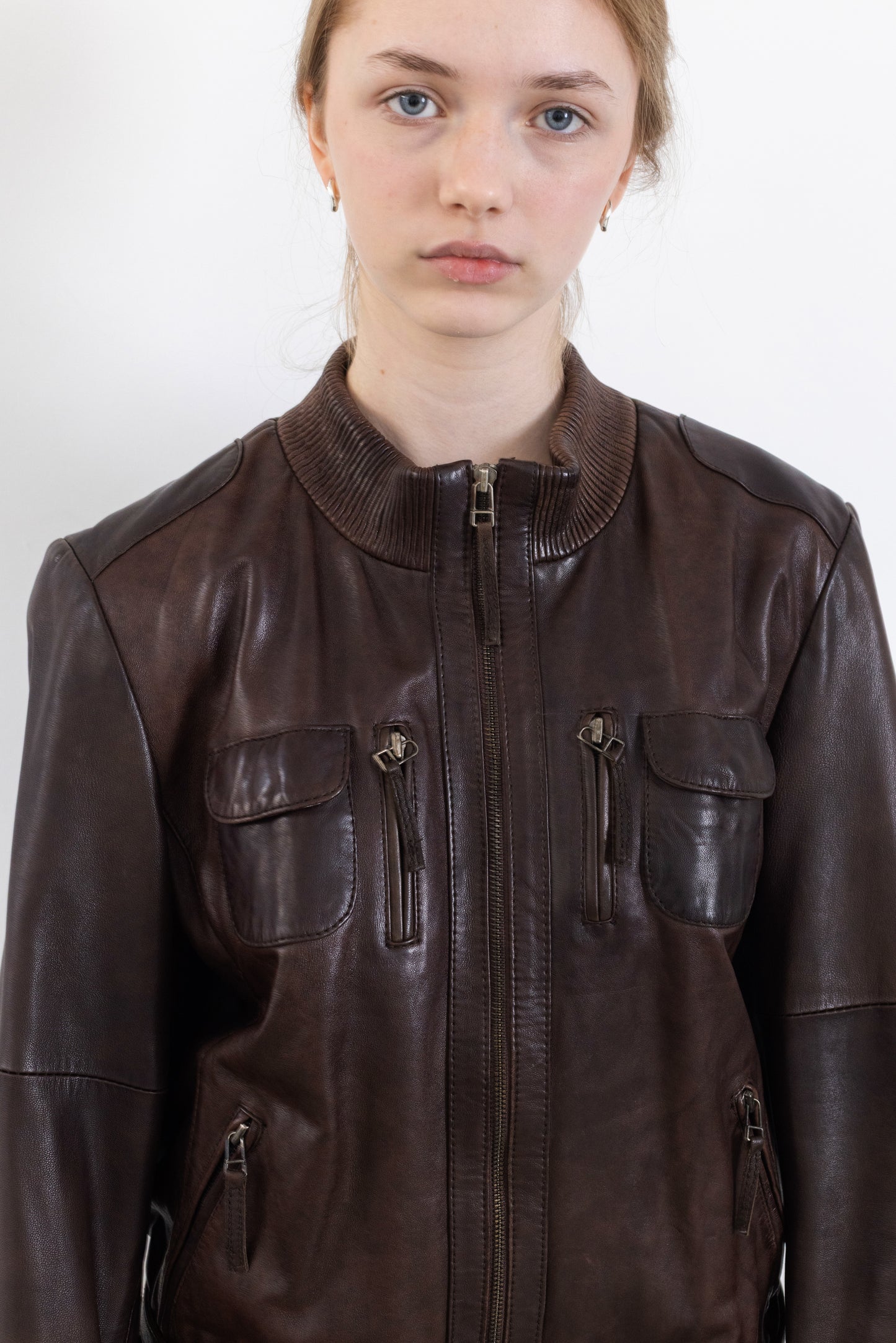 Vintage Brown Leather Jacket