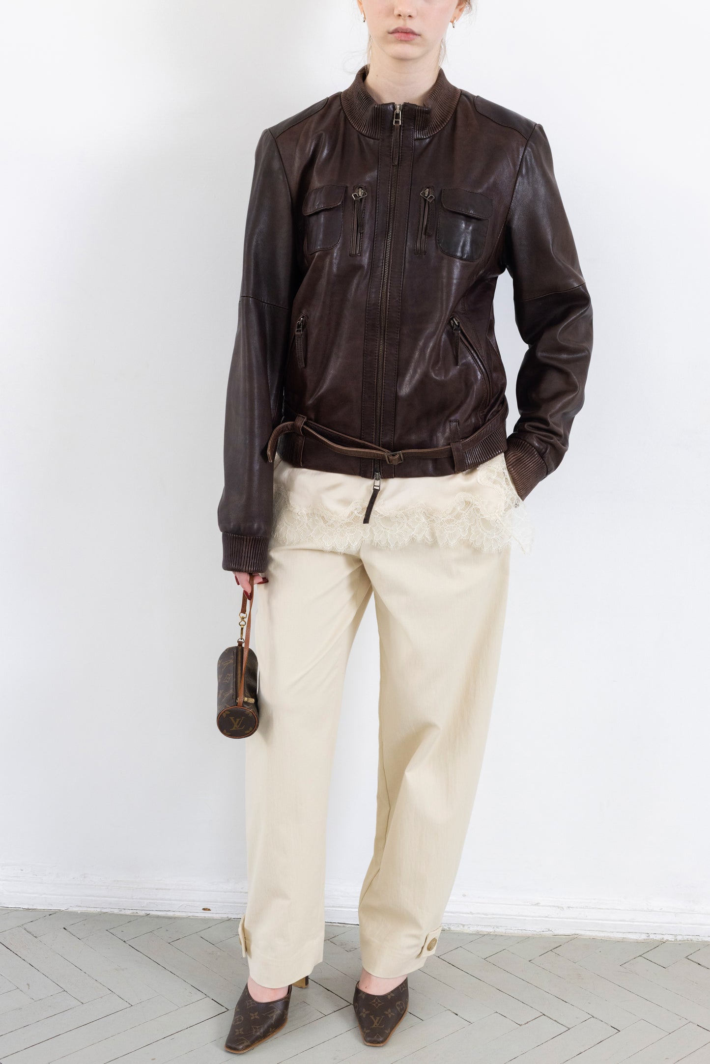 Vintage Brown Leather Jacket
