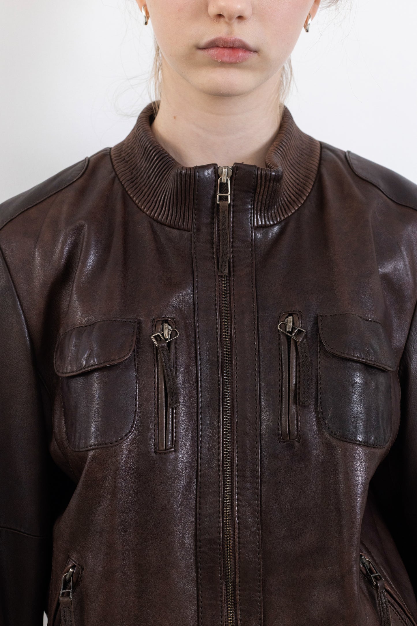 Vintage Brown Leather Jacket