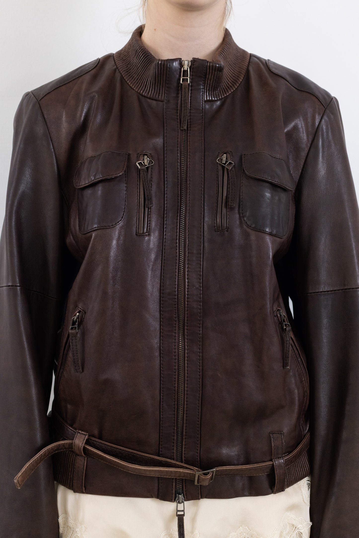 Vintage Brown Leather Jacket
