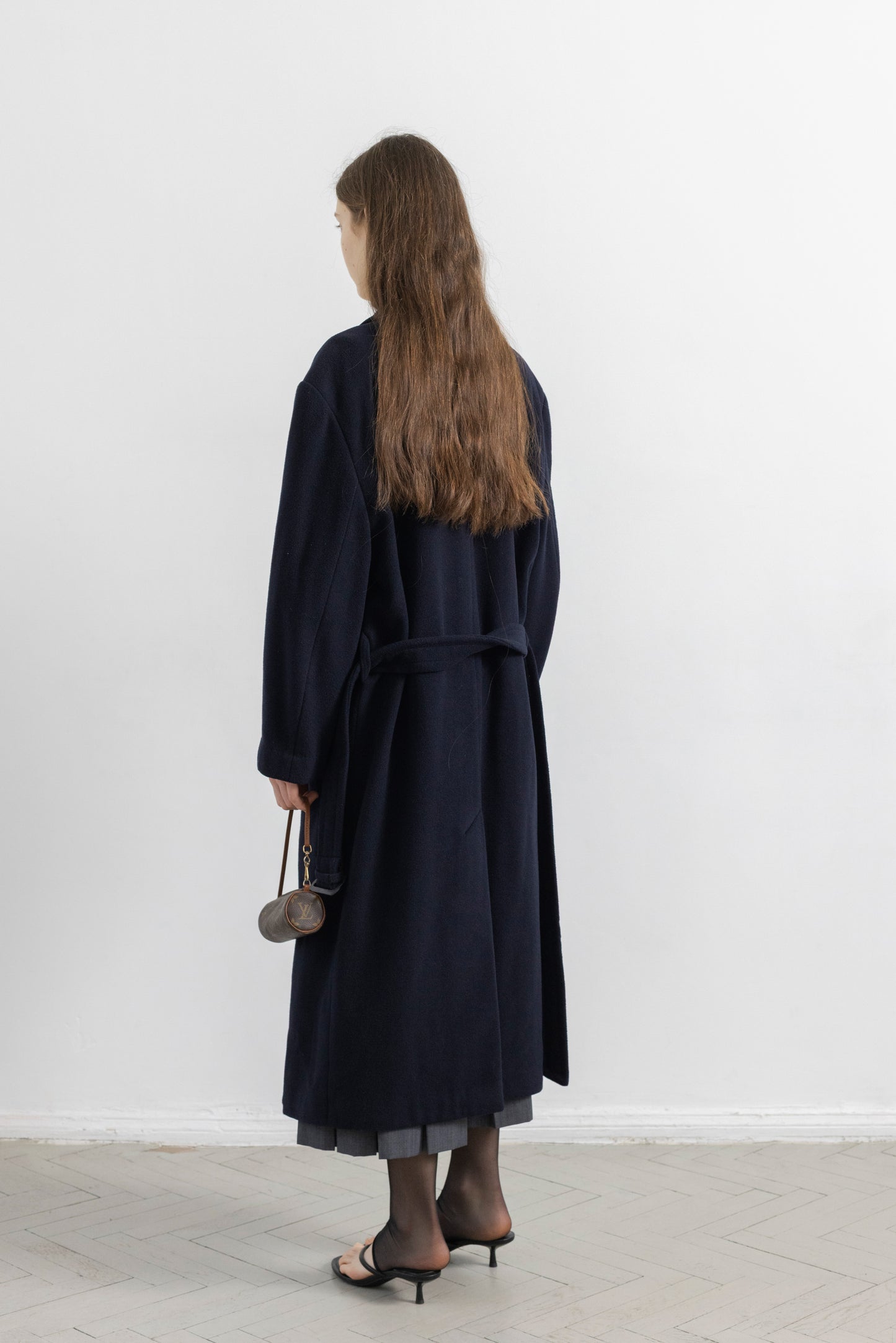 Vintage Navy Wool Coat