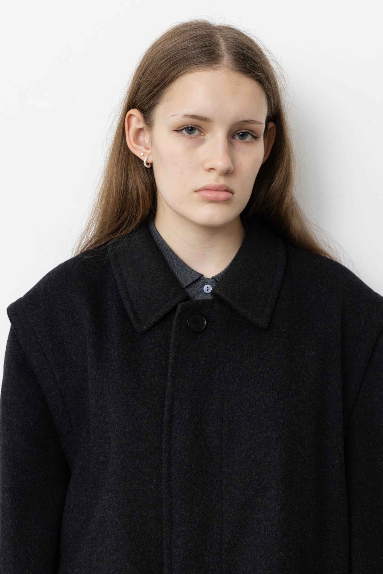 Vintage Grey Cashmere Wool Coat