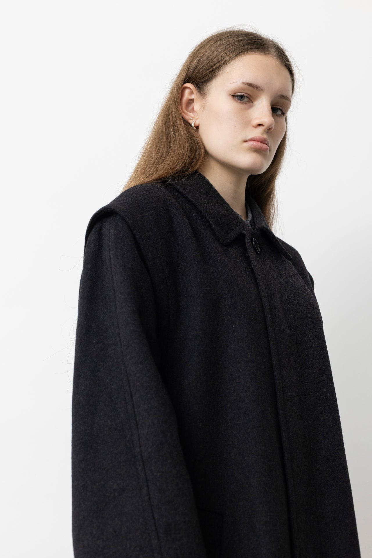 Vintage Grey Cashmere Wool Coat