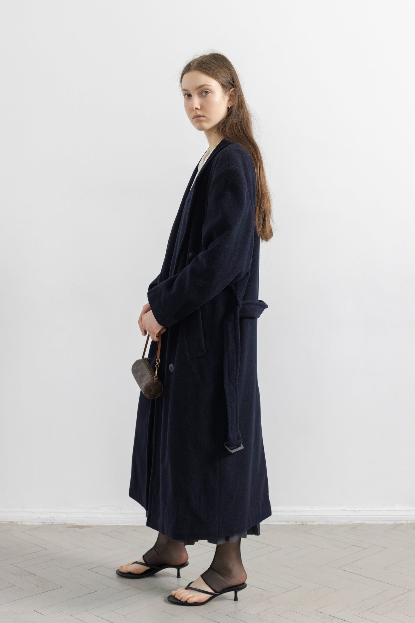 Vintage Navy Wool Coat