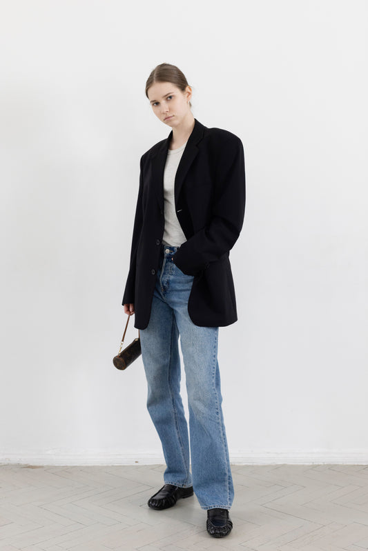 Vintage Batistini Black Wool Blazer
