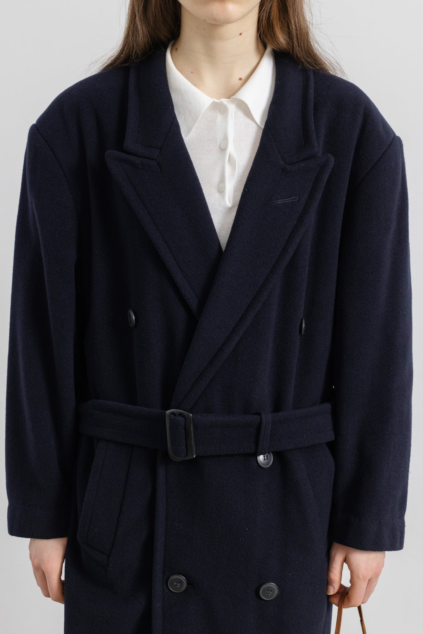 Vintage Navy Wool Coat