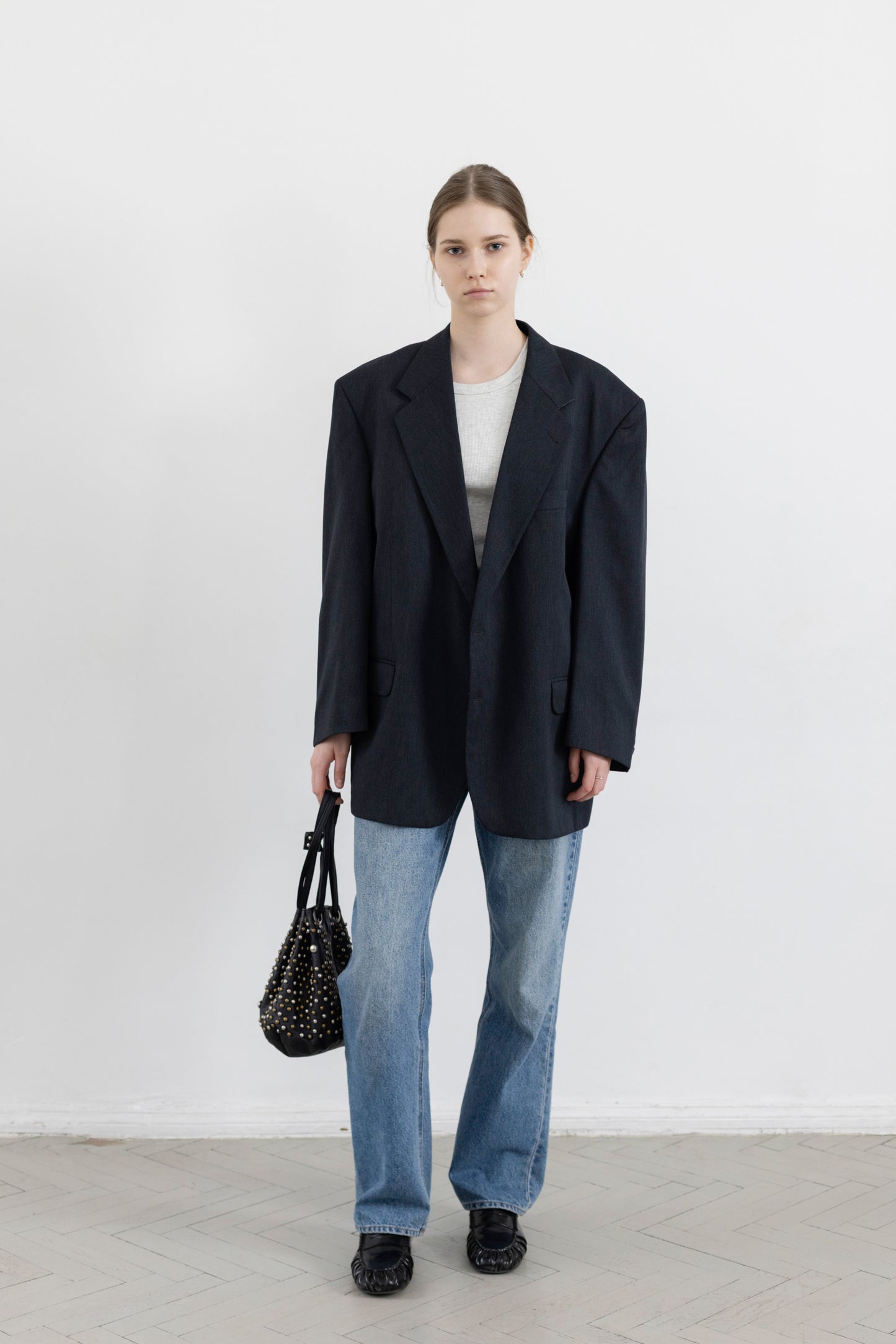 Vintage Dark Grey Blazer
