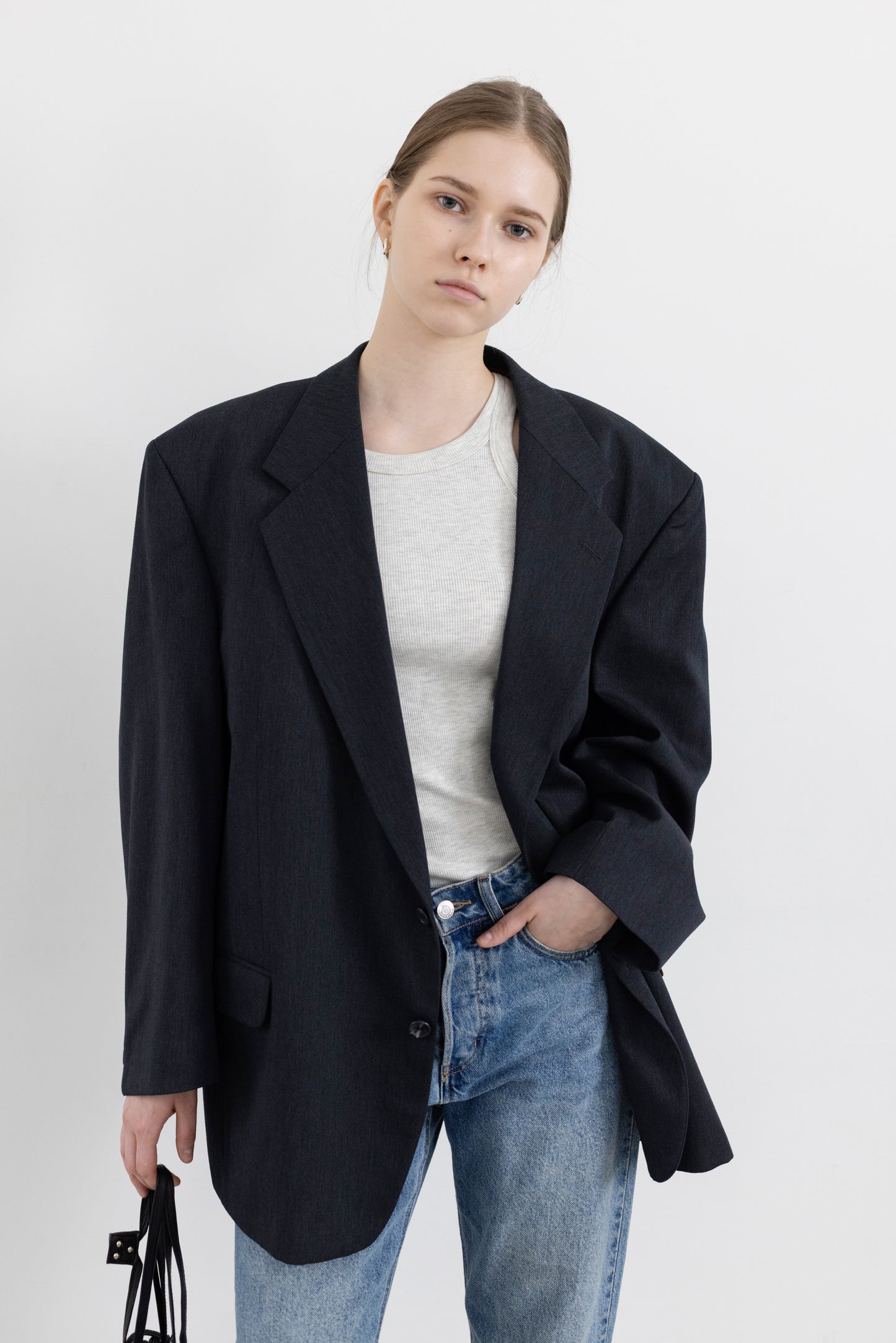 Vintage Dark Grey Blazer