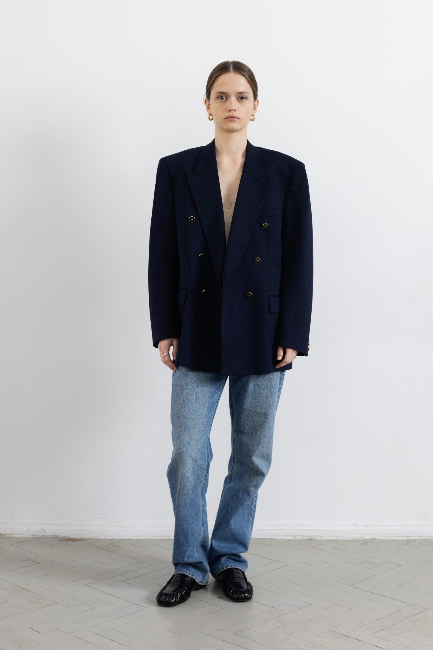 Vintage Lapidus Navy Wool Blazer