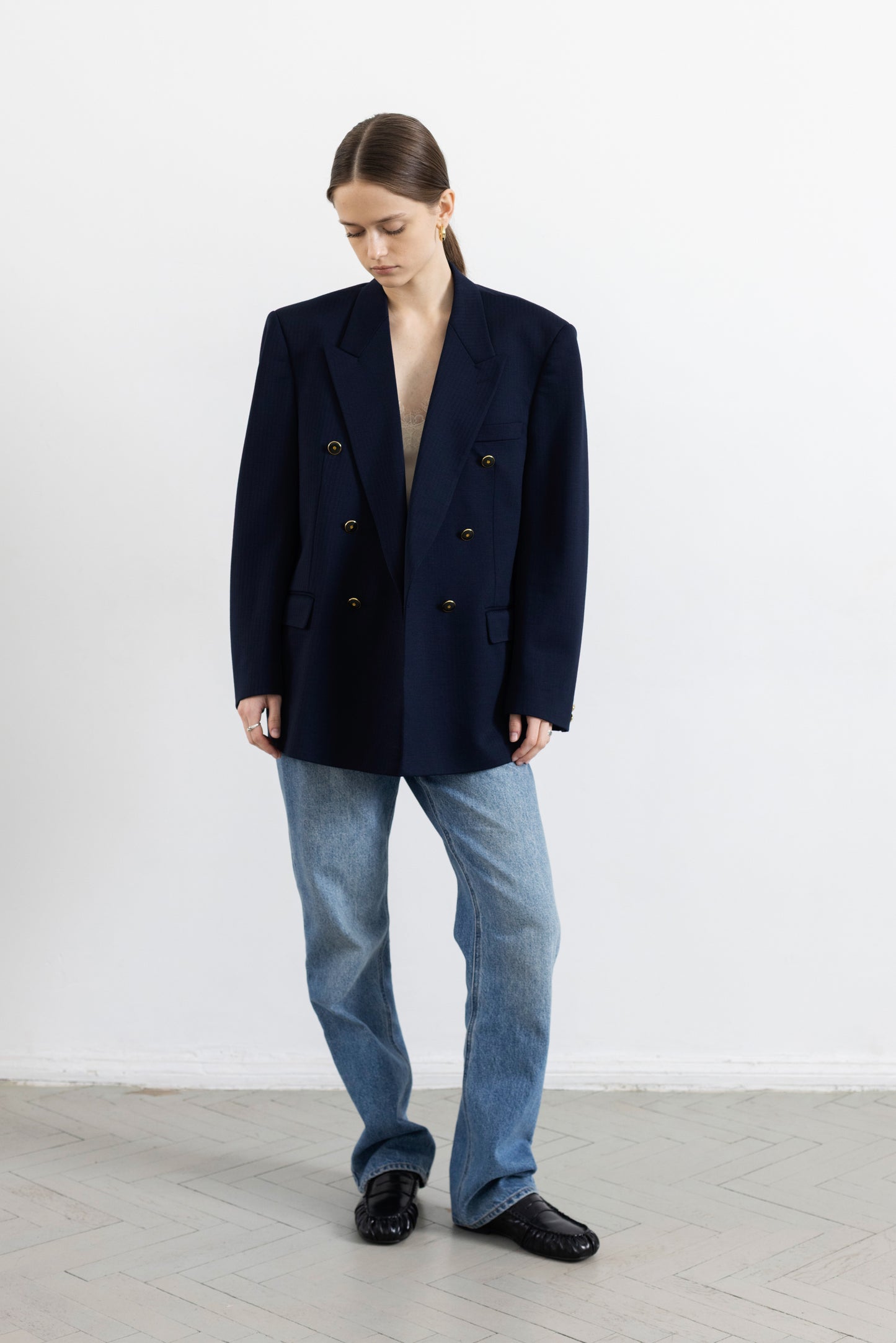 Vintage Lapidus Navy Wool Blazer