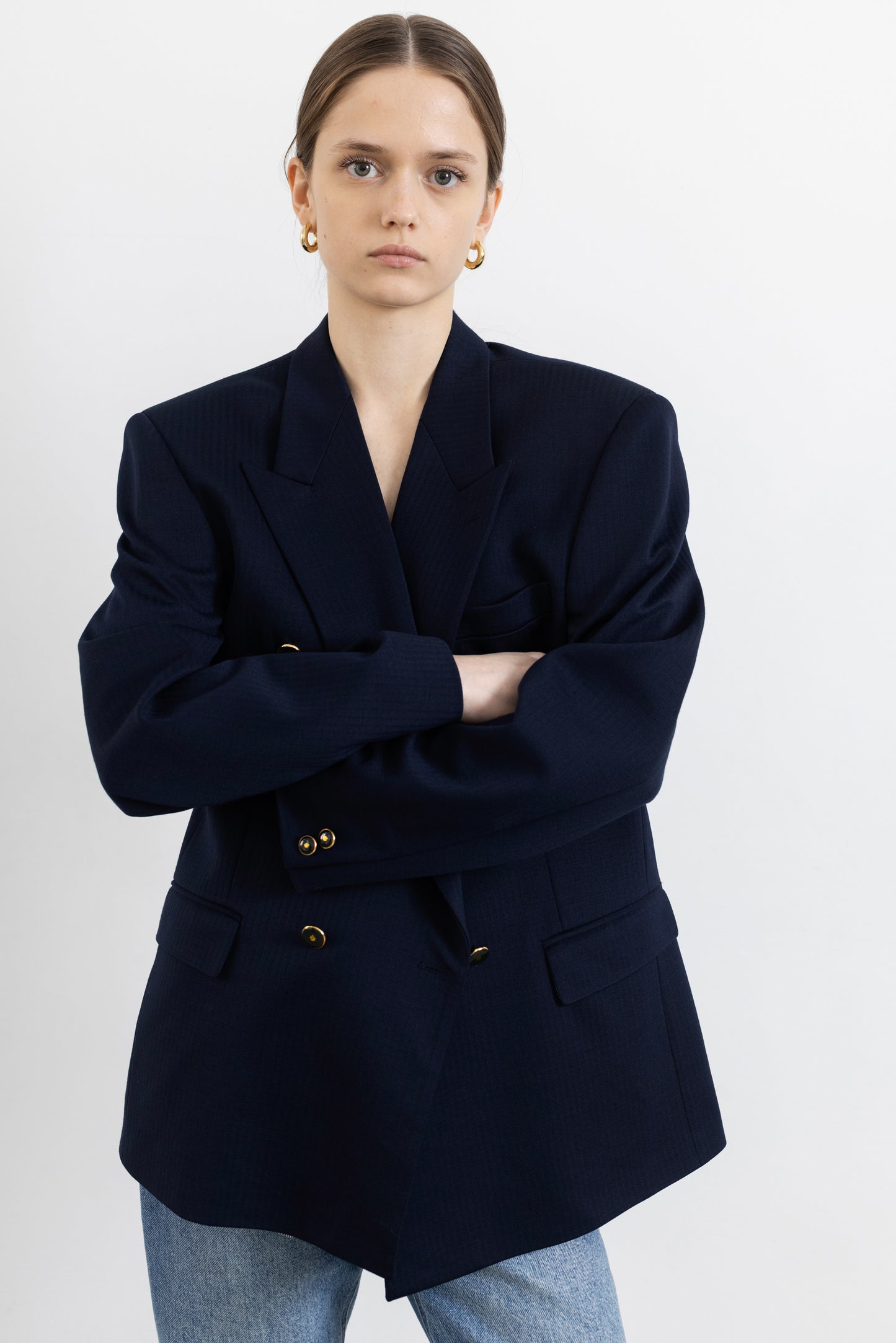Vintage Lapidus Navy Wool Blazer