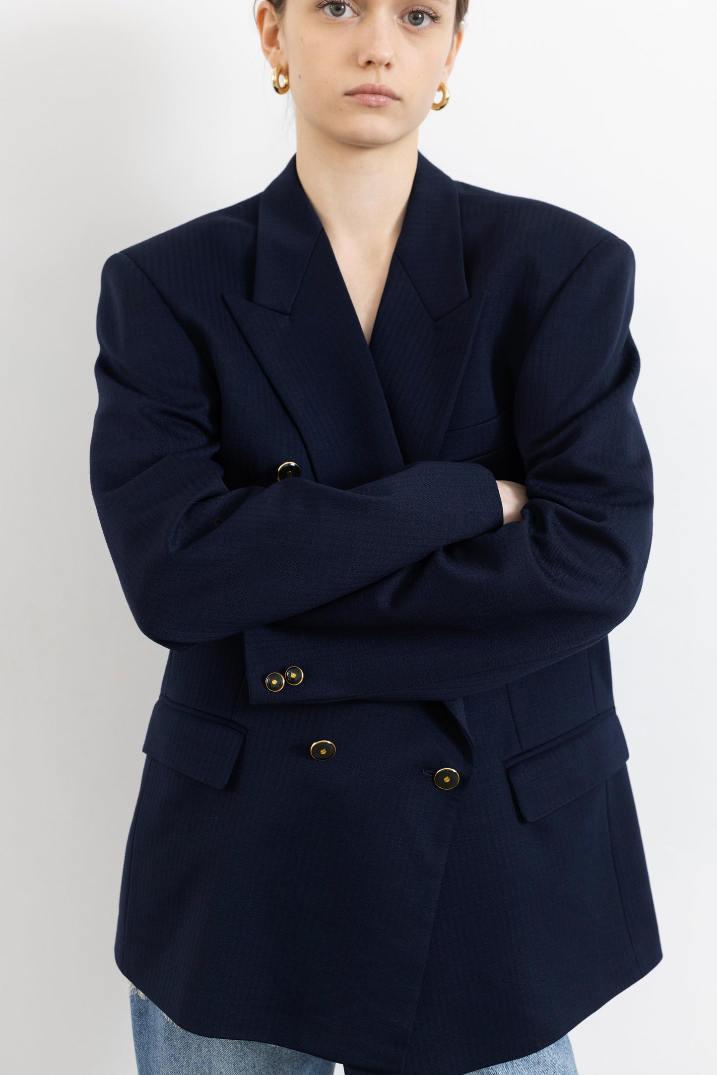 Vintage Lapidus Navy Wool Blazer
