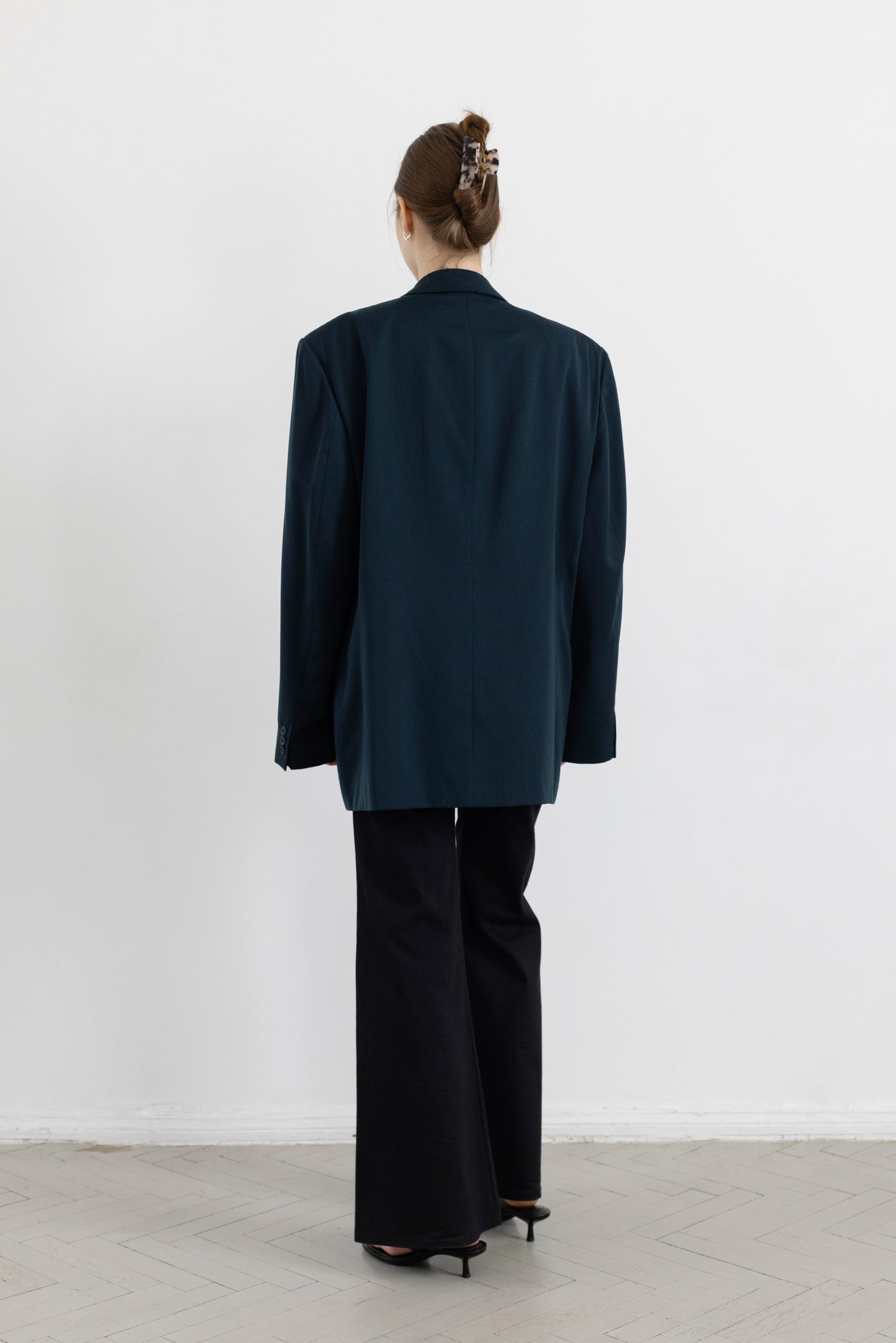 Vintage Teal Wool Blazer