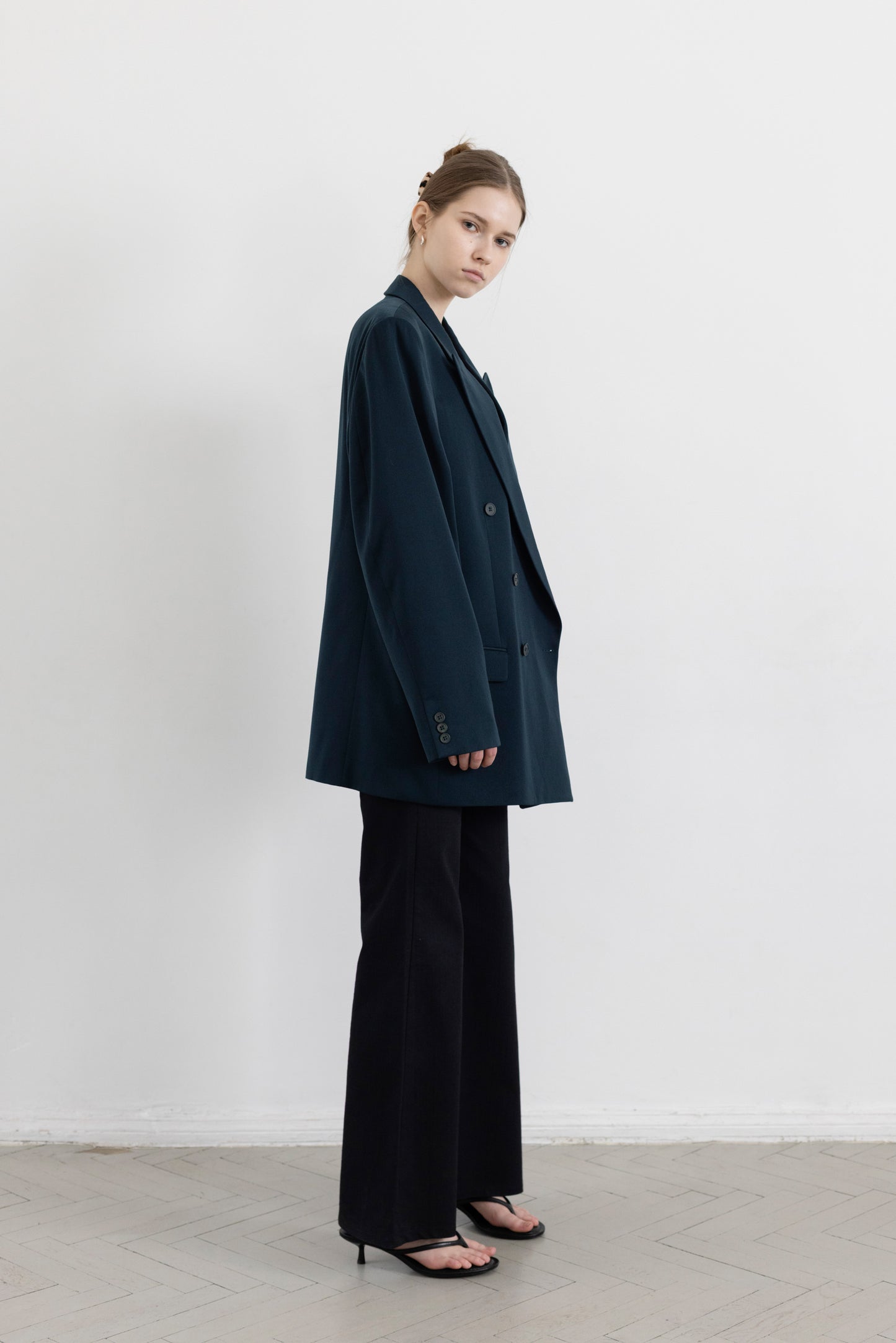 Vintage Teal Wool Blazer
