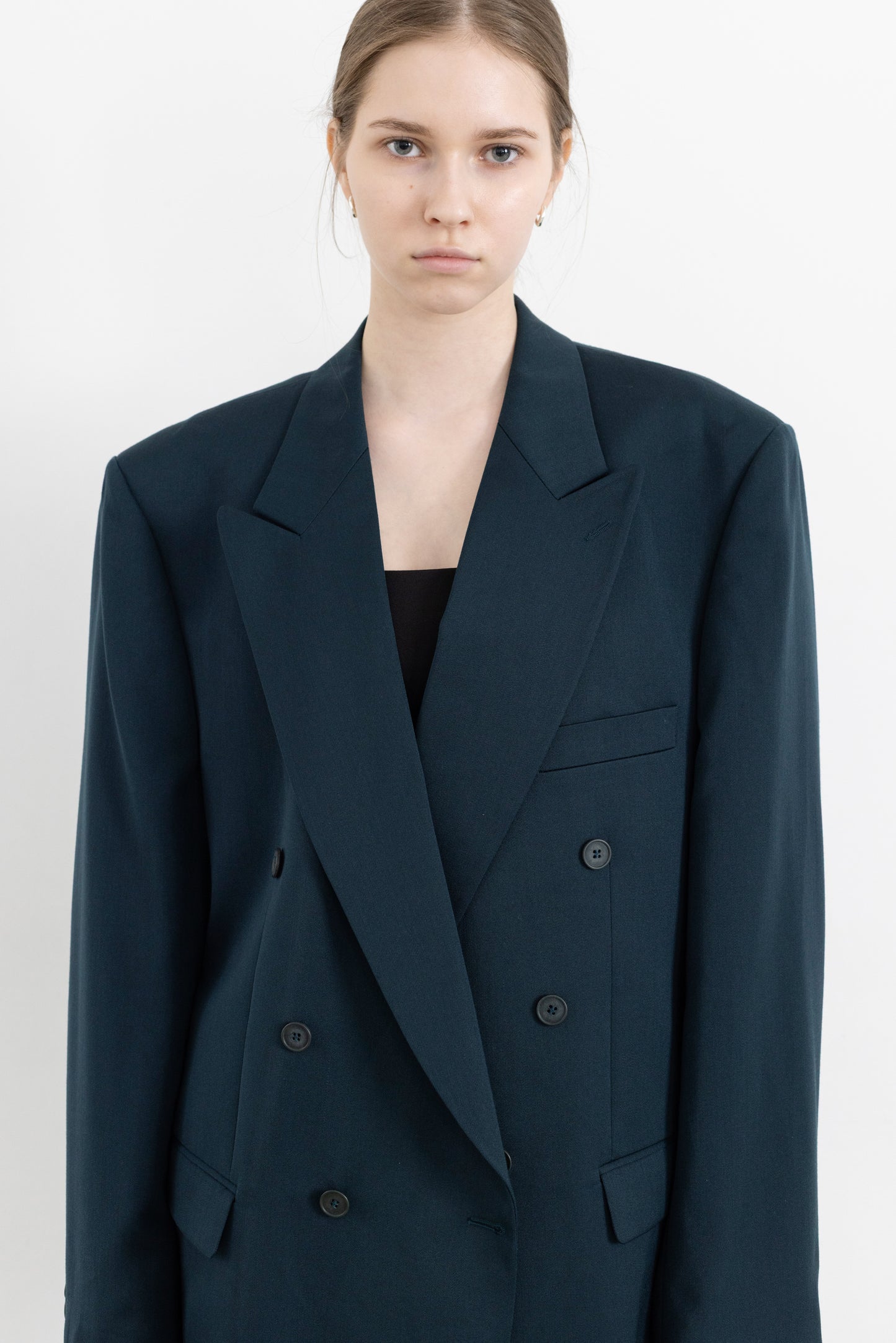 Vintage Teal Wool Blazer