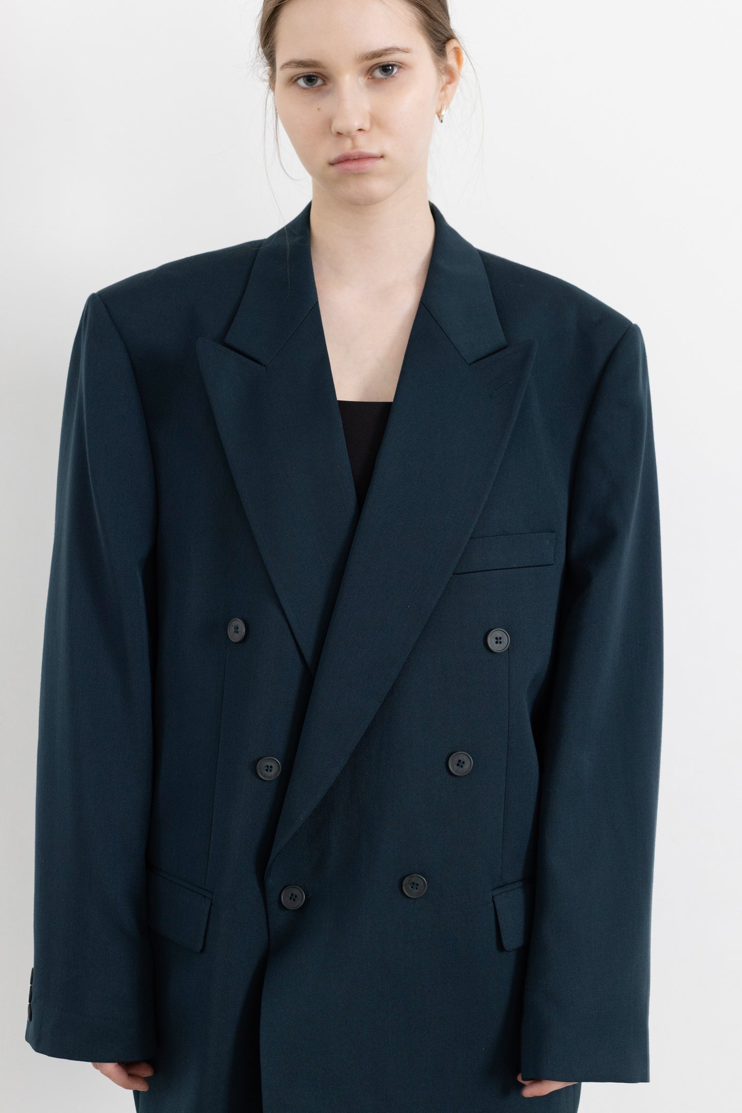 Vintage Teal Wool Blazer