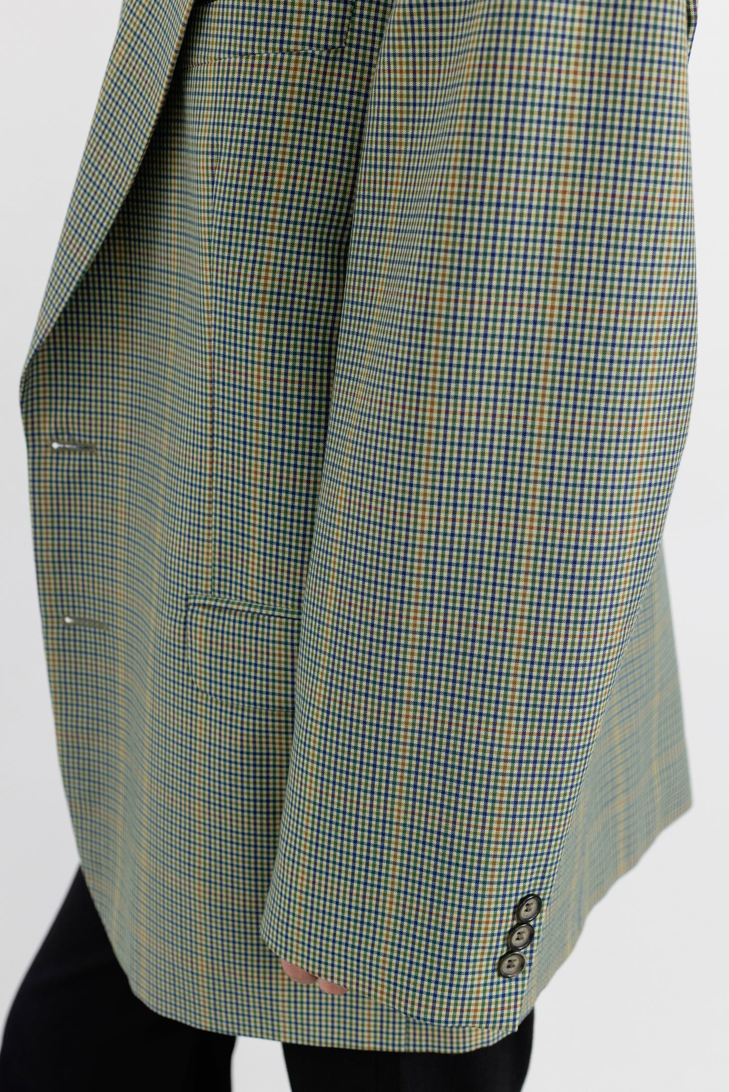 Vintage Green Plaid Wool Blazer
