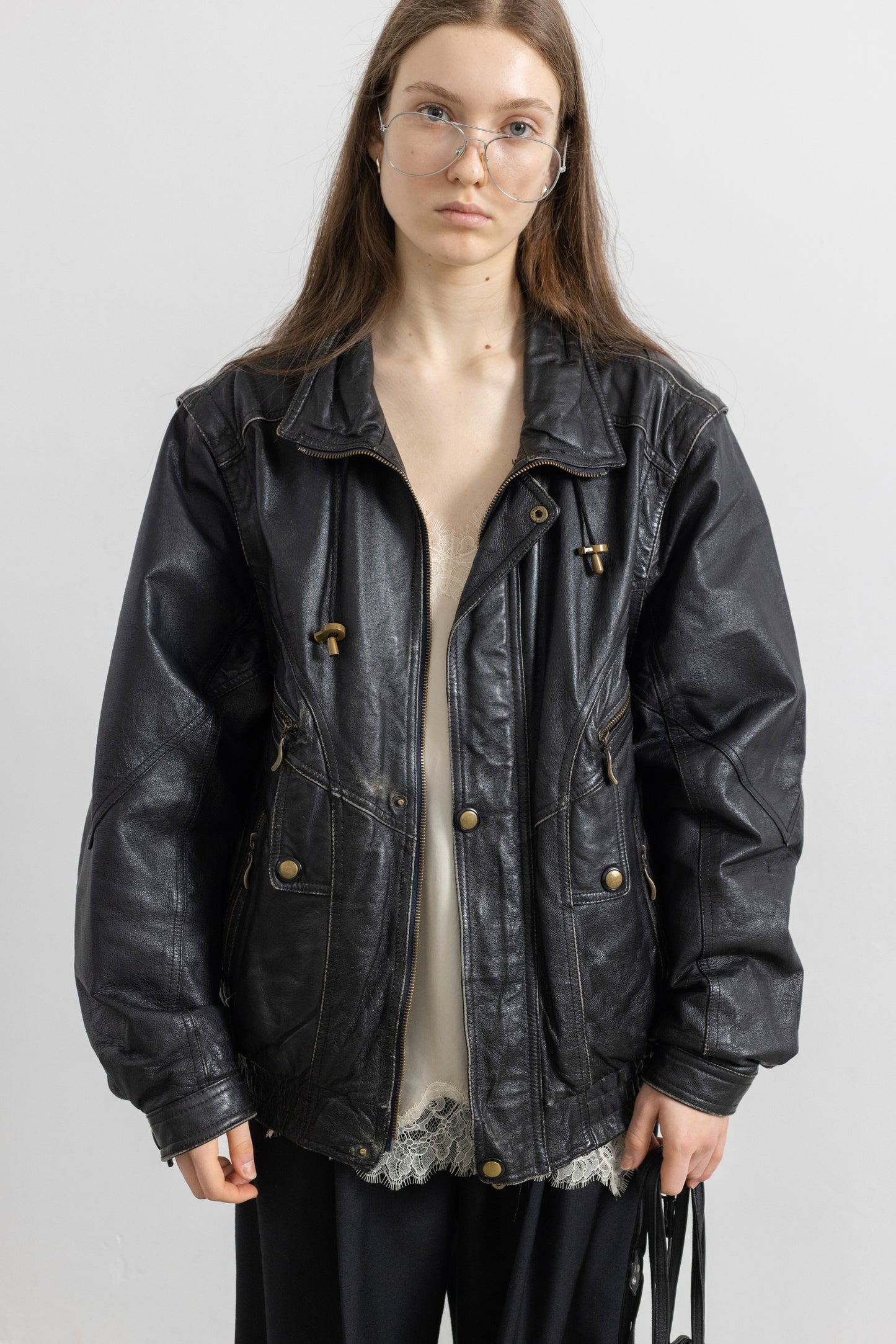 Vintage Black Leather Jacket