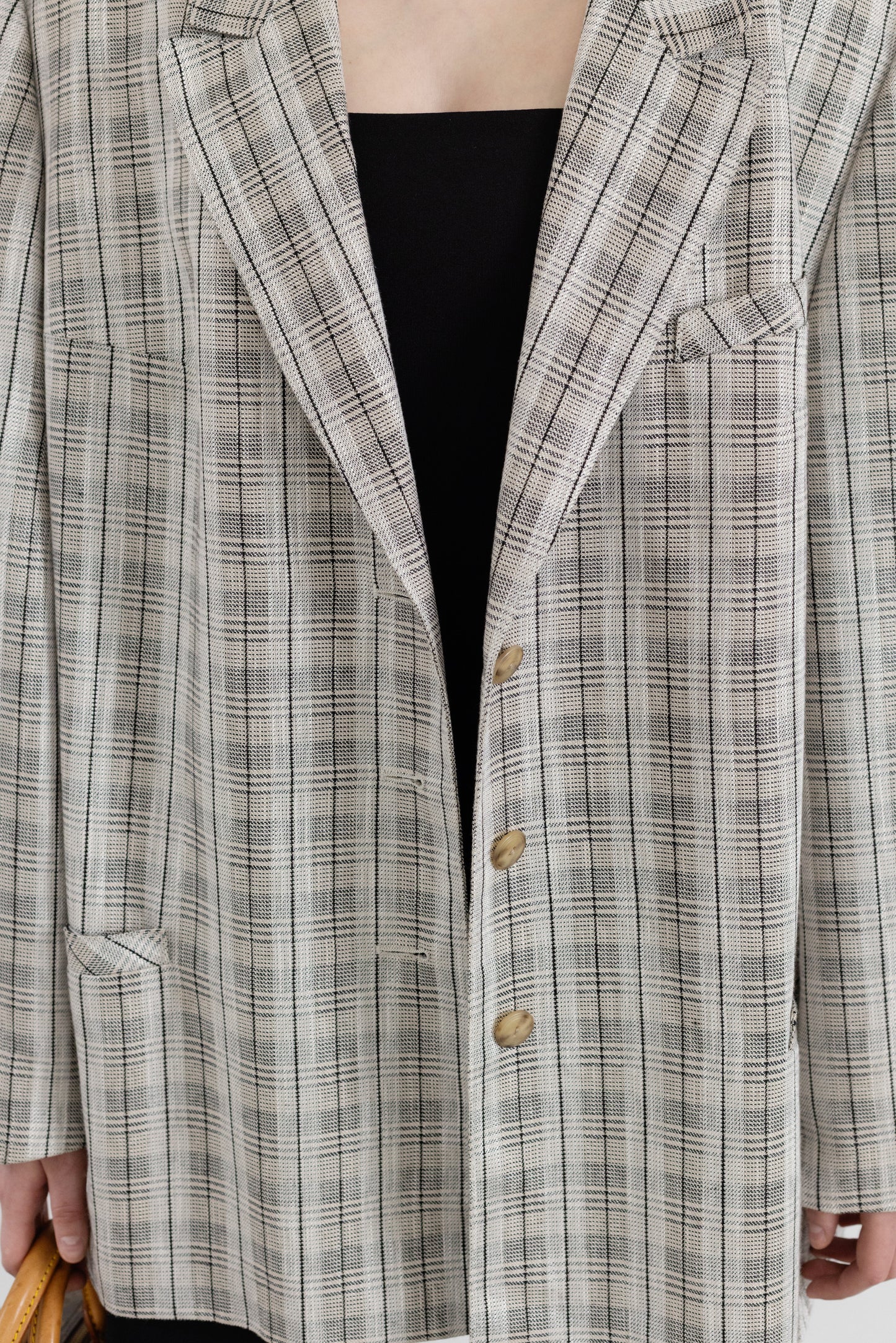 Vintage Grey Plaid Blazer