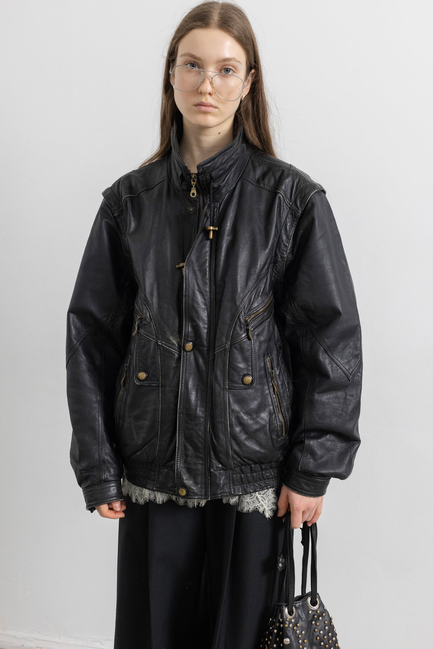 Vintage Black Leather Jacket