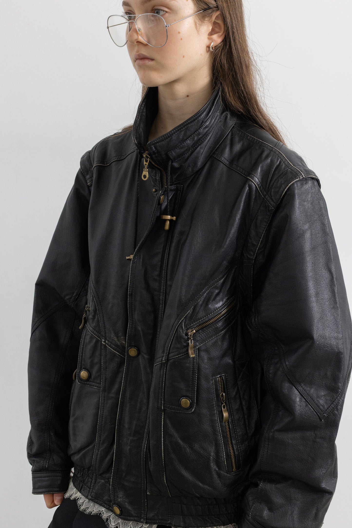 Vintage Black Leather Jacket
