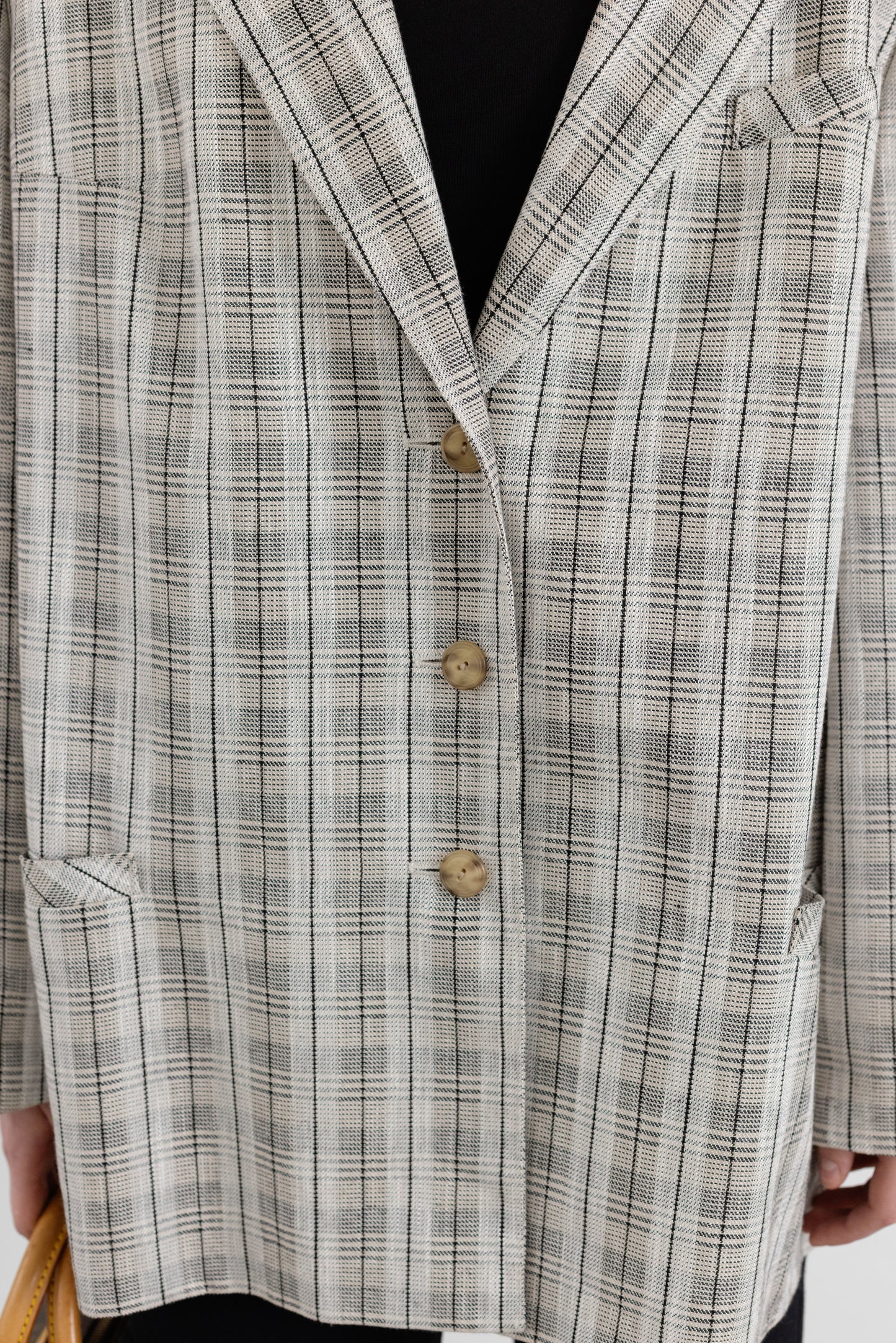 Vintage Grey Plaid Blazer