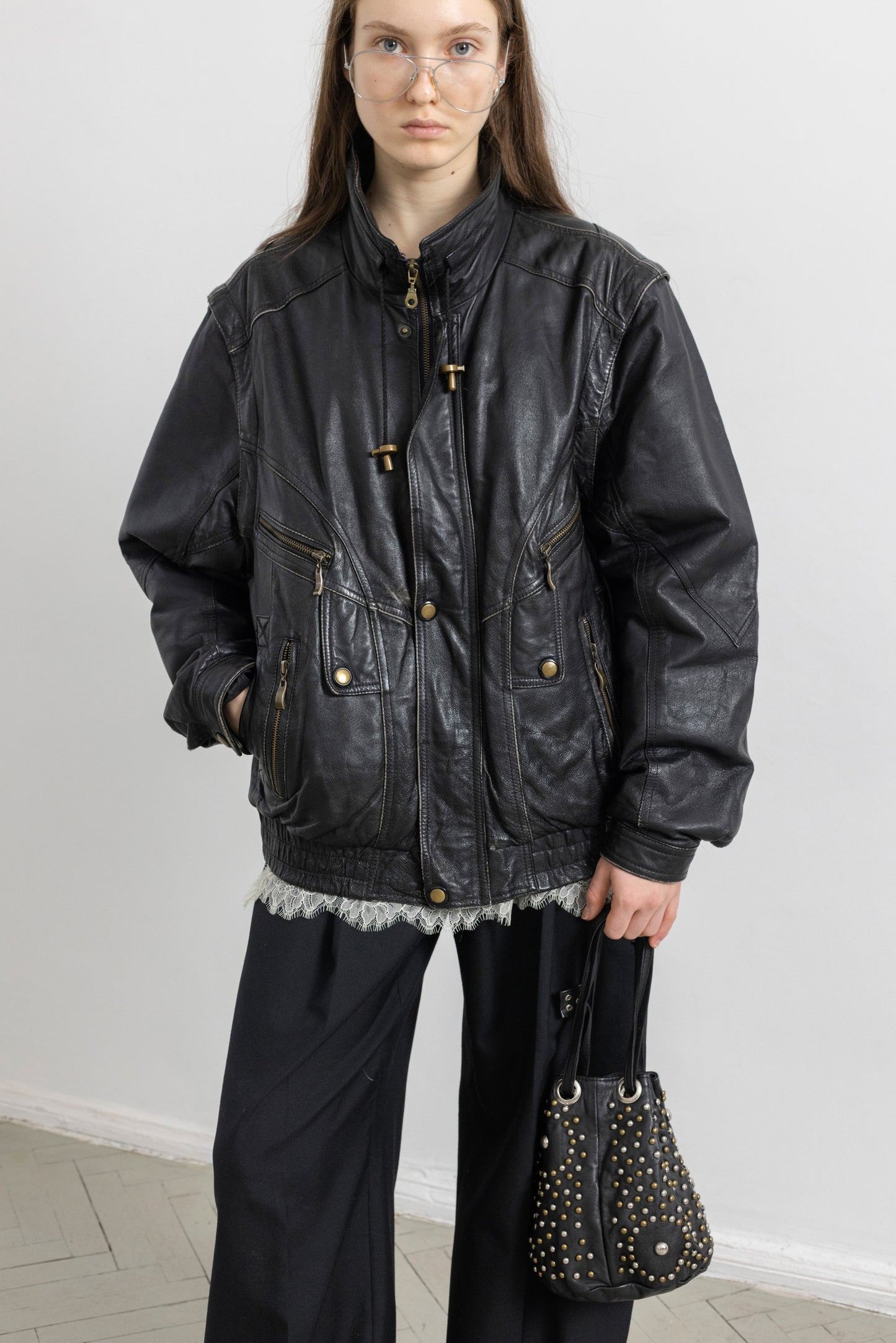 Vintage Black Leather Jacket