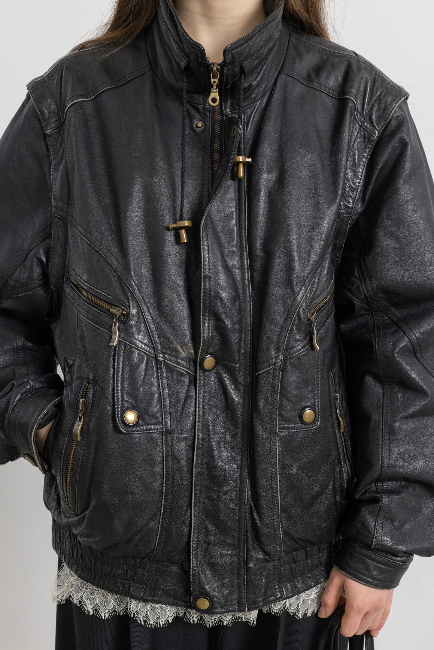 Vintage Black Leather Jacket