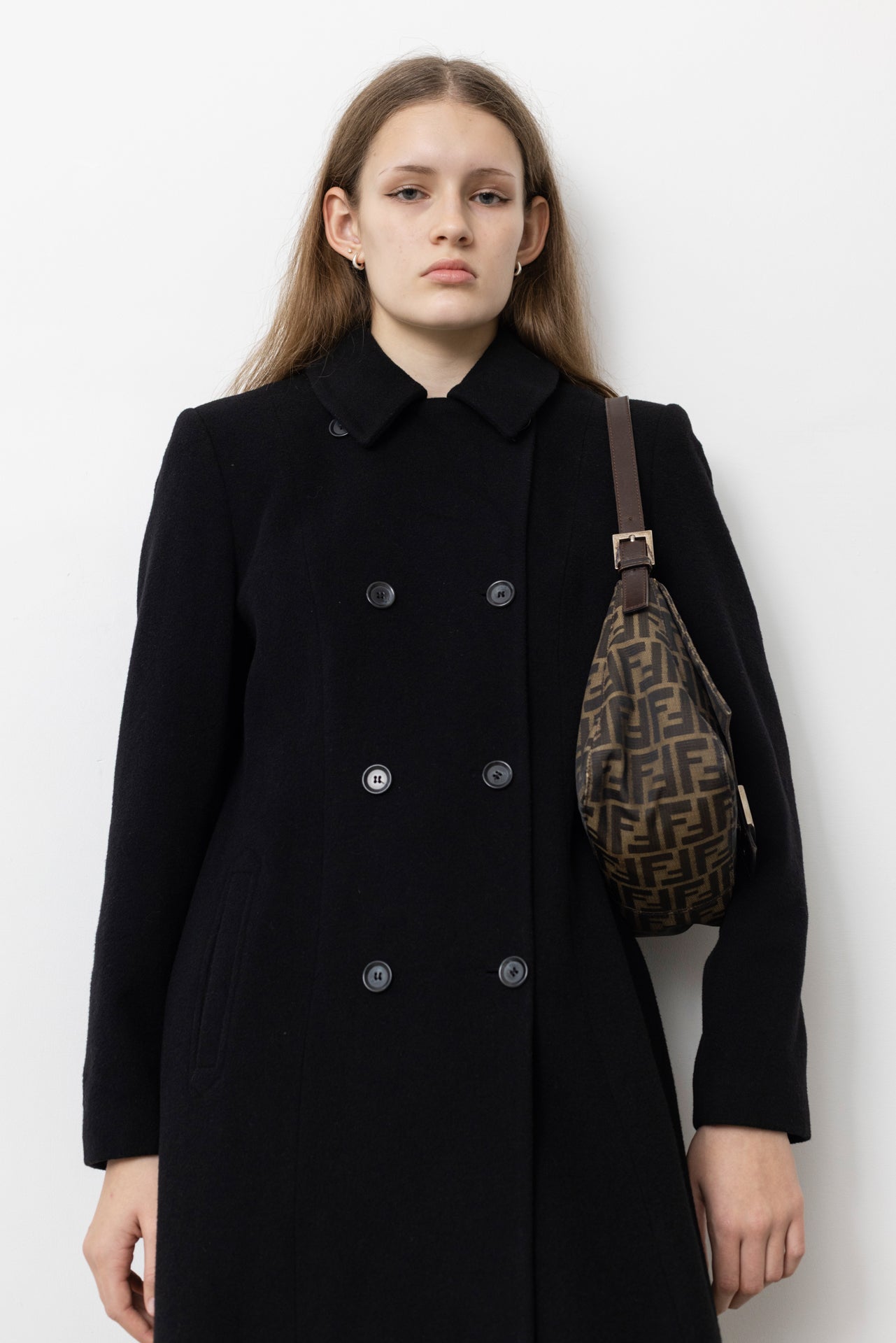 Vintage Long Black Wool Coat