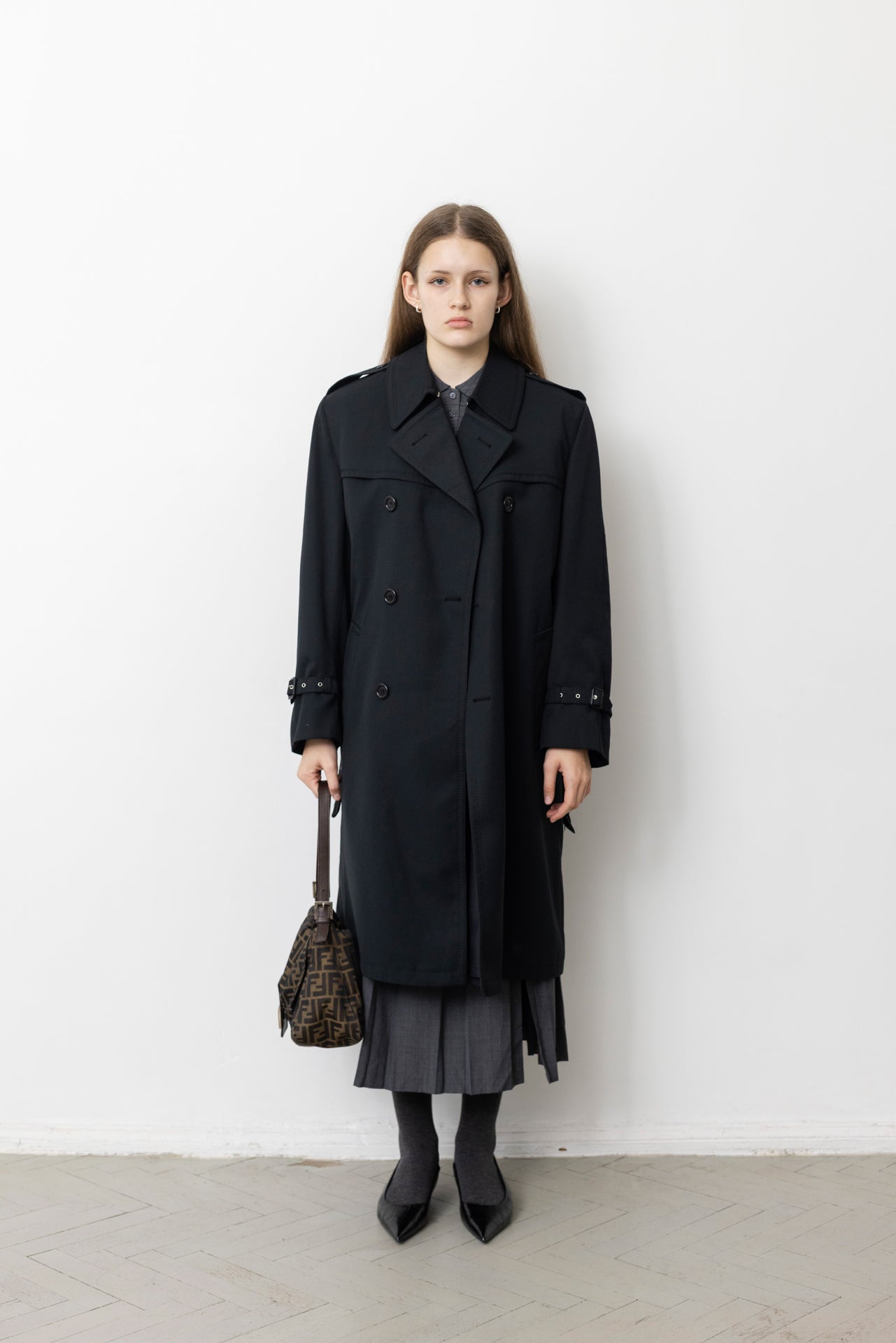 Vintage Navy Oversized Trench Coat