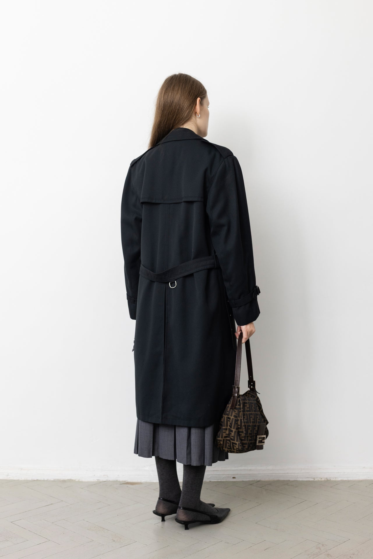 Vintage Navy Oversized Trench Coat