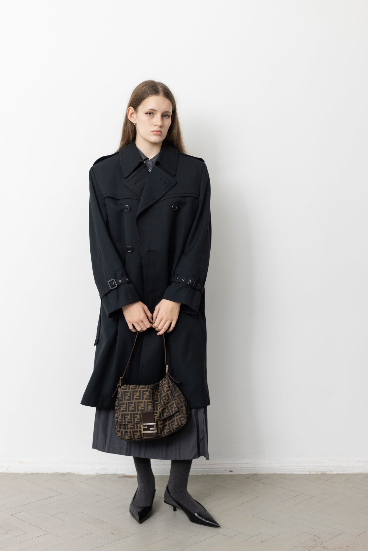 Vintage Navy Oversized Trench Coat