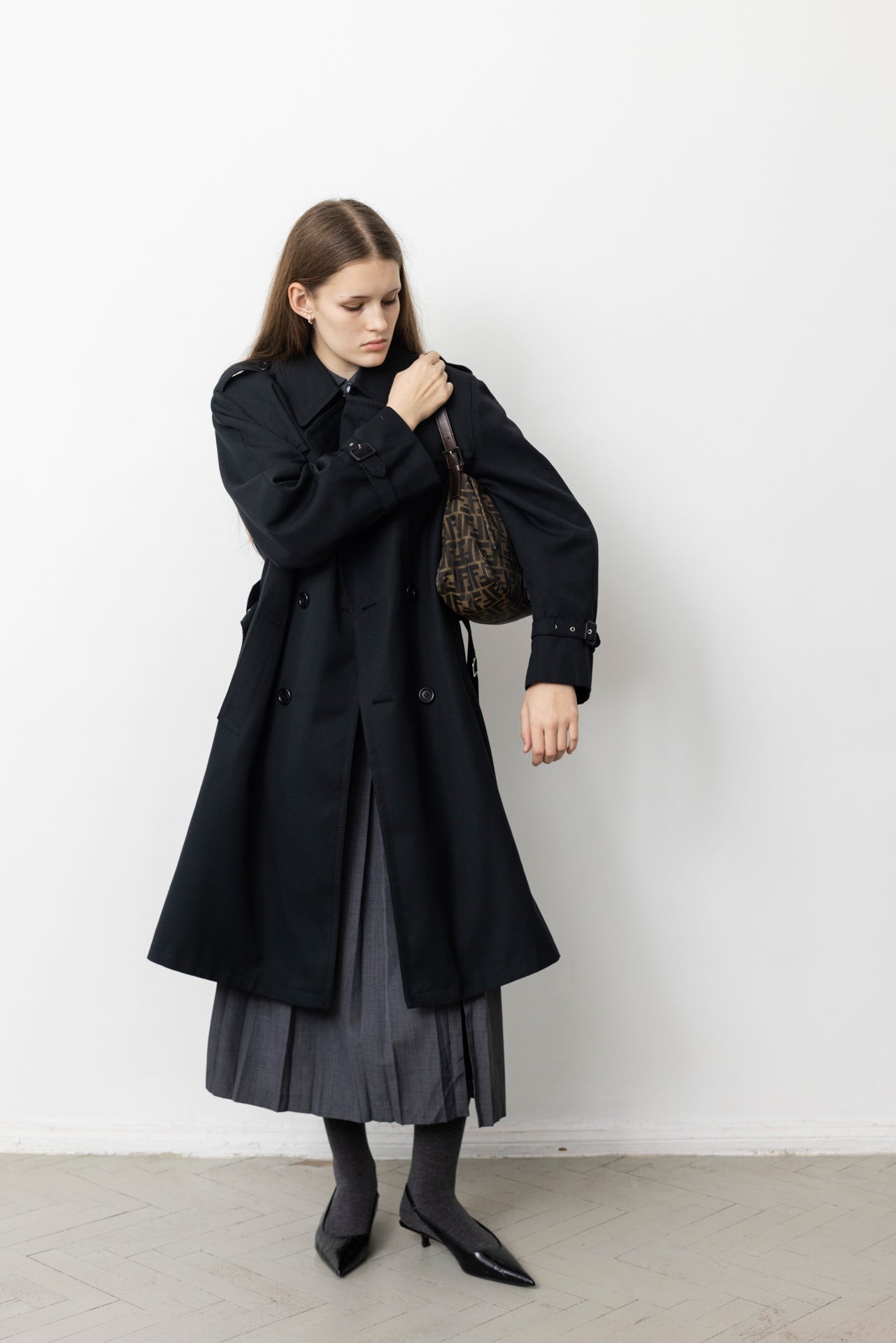 Vintage Navy Oversized Trench Coat