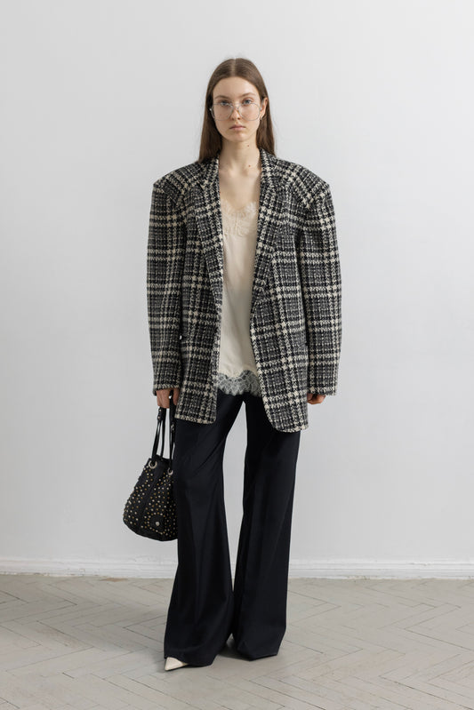Vintage Tweed Wool Blazer