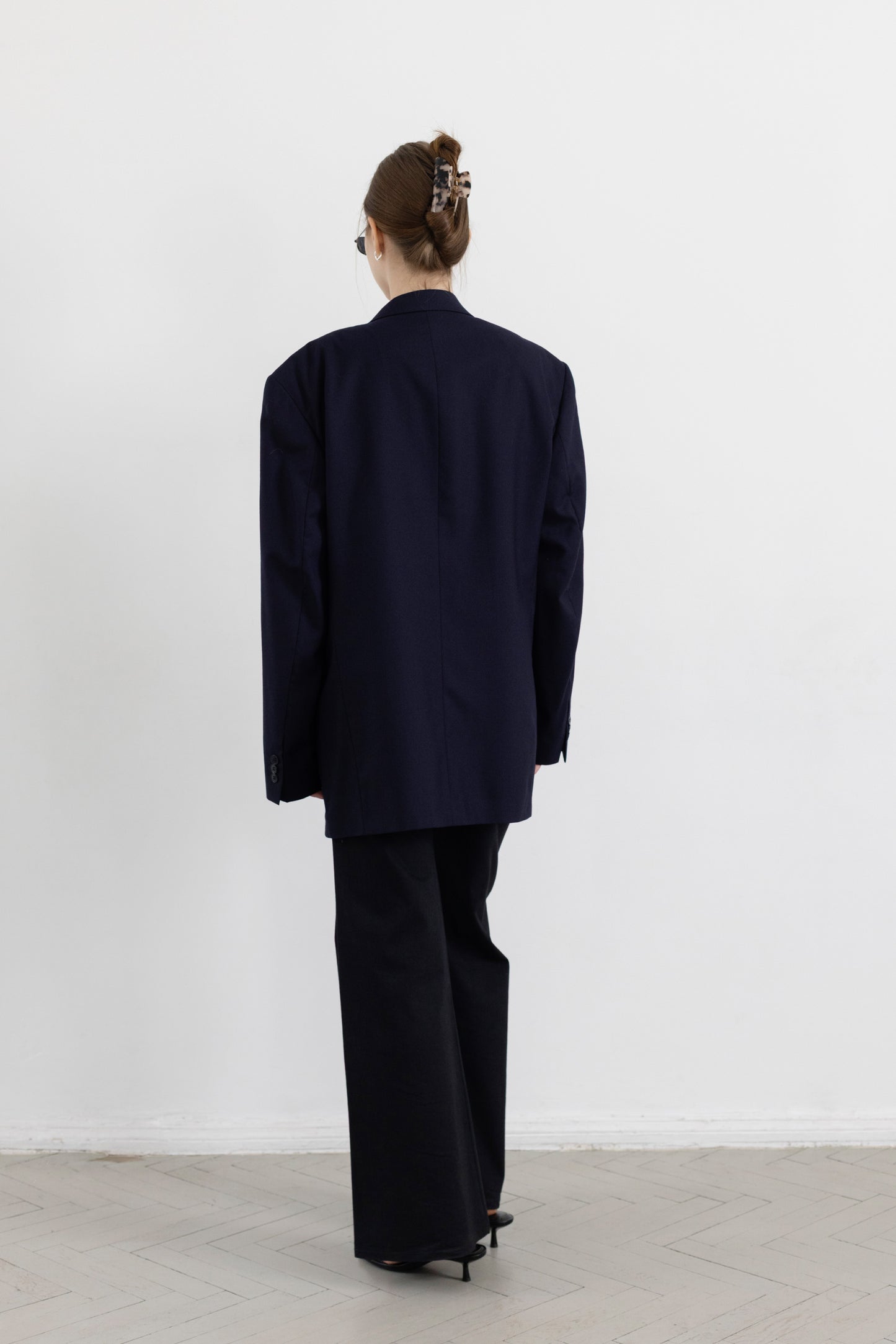 Vintage Navy 100% Wool Blazer