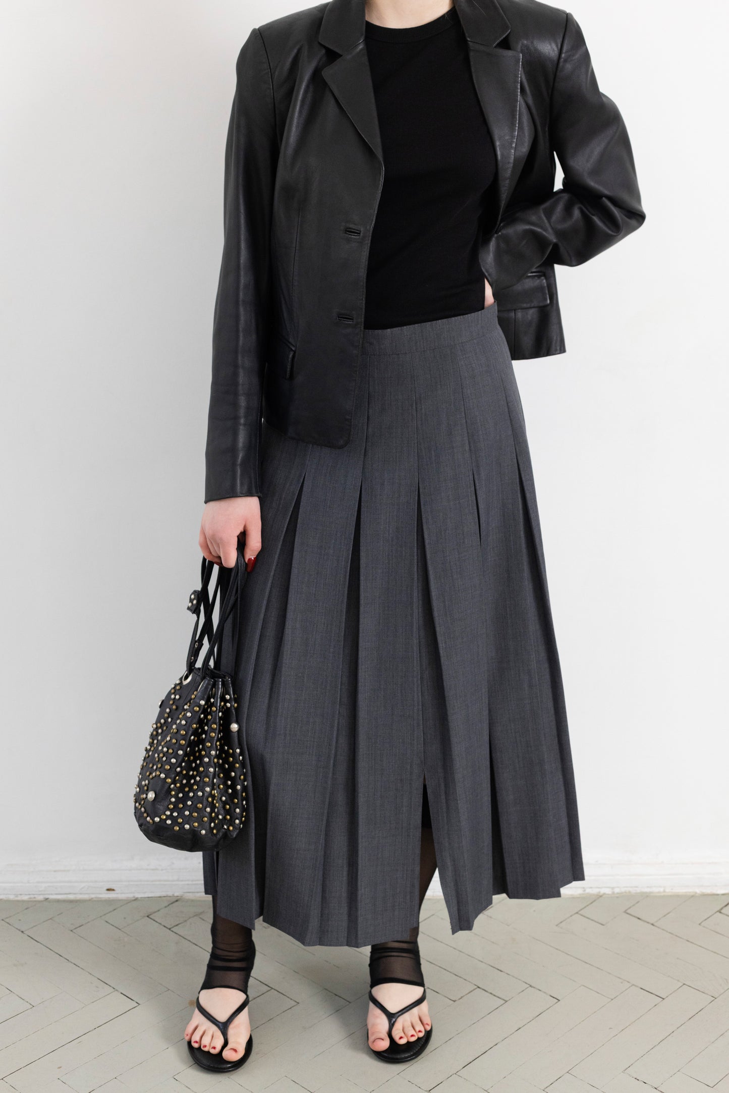 Vintage Short Black Soft Leather Jacket