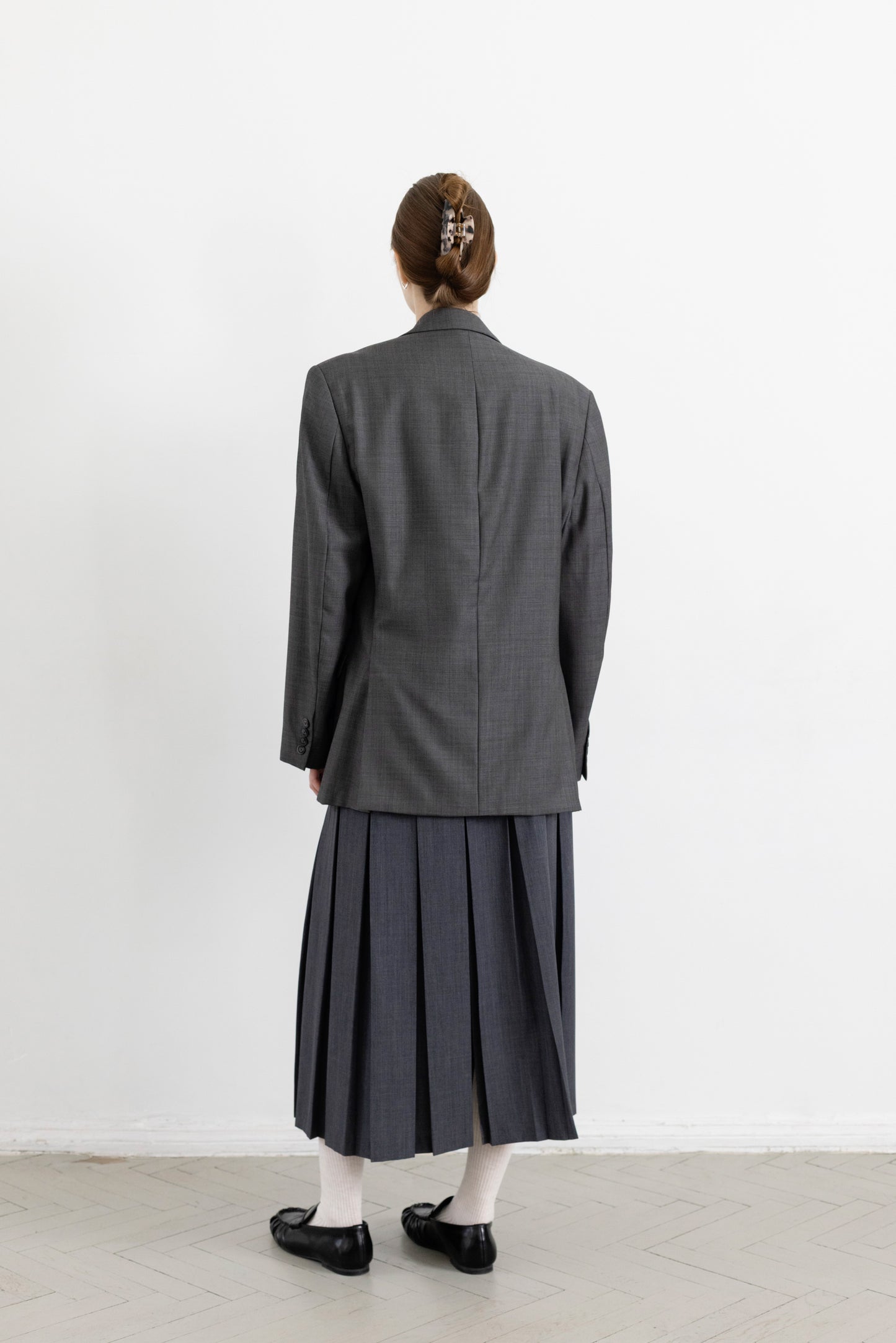 Vintage Calvin Klein Grey 100% Wool Blazer