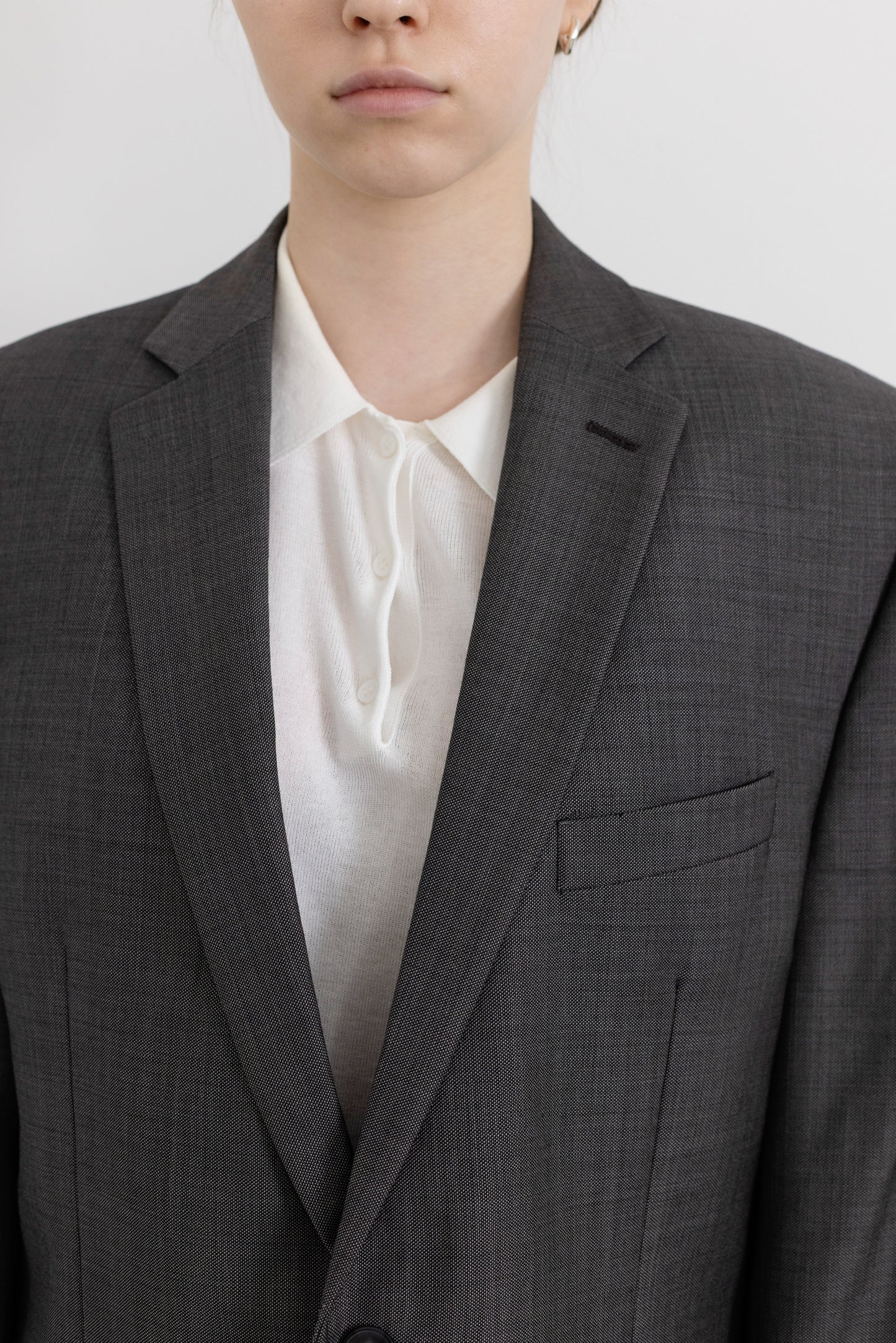 Vintage Calvin Klein Grey 100% Wool Blazer