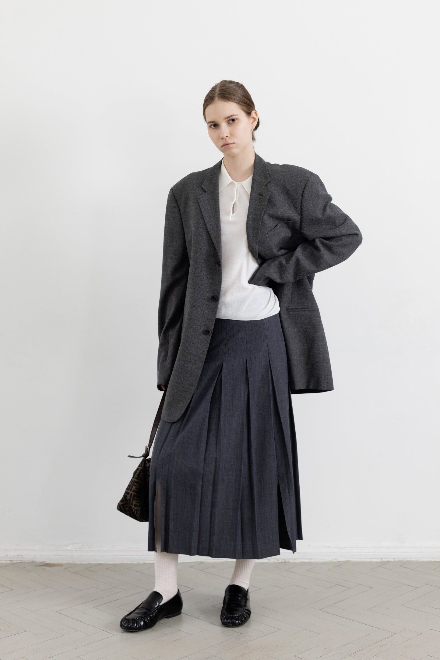 Vintage Armani Grey Wool Blazer