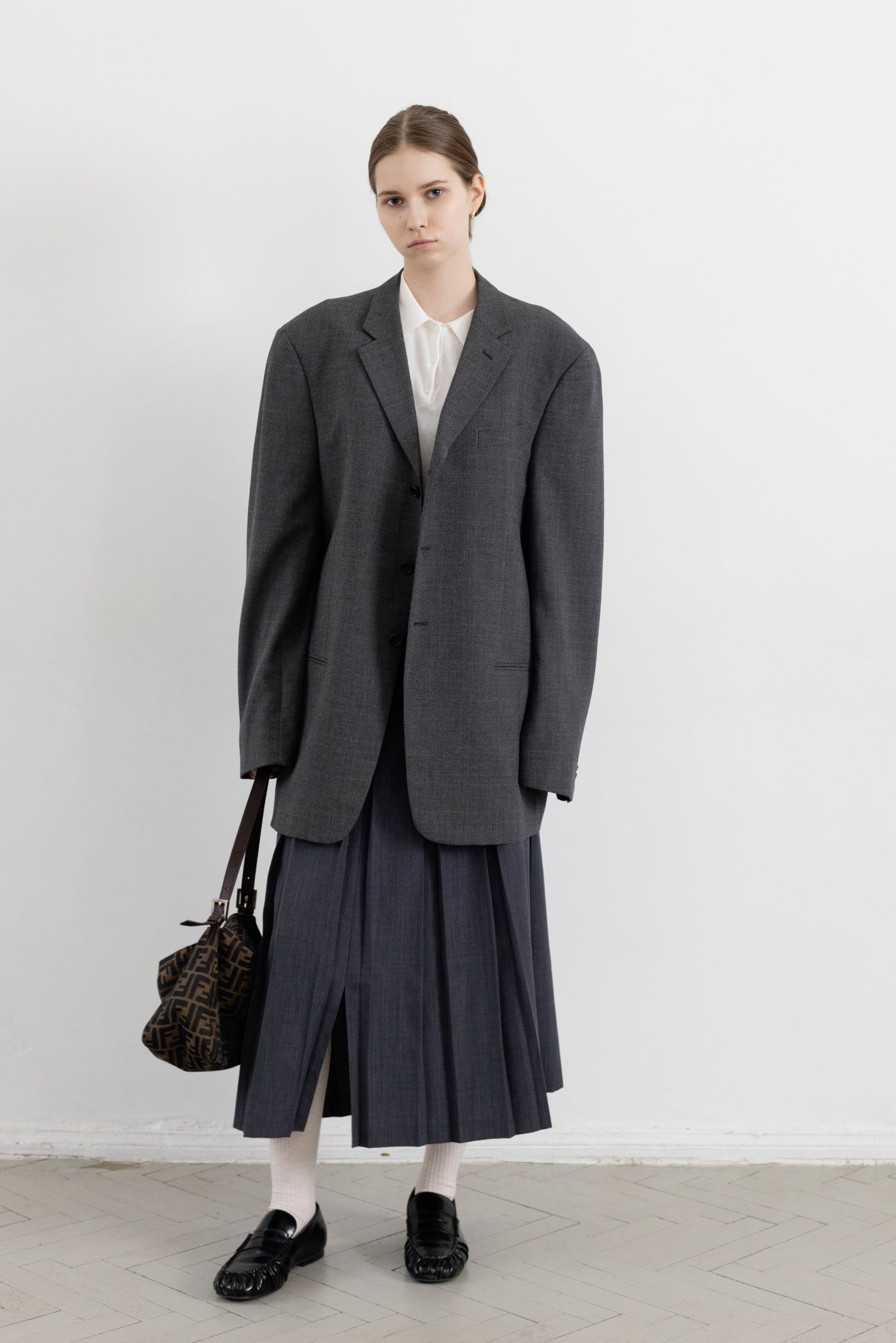 Vintage Armani Grey Wool Blazer