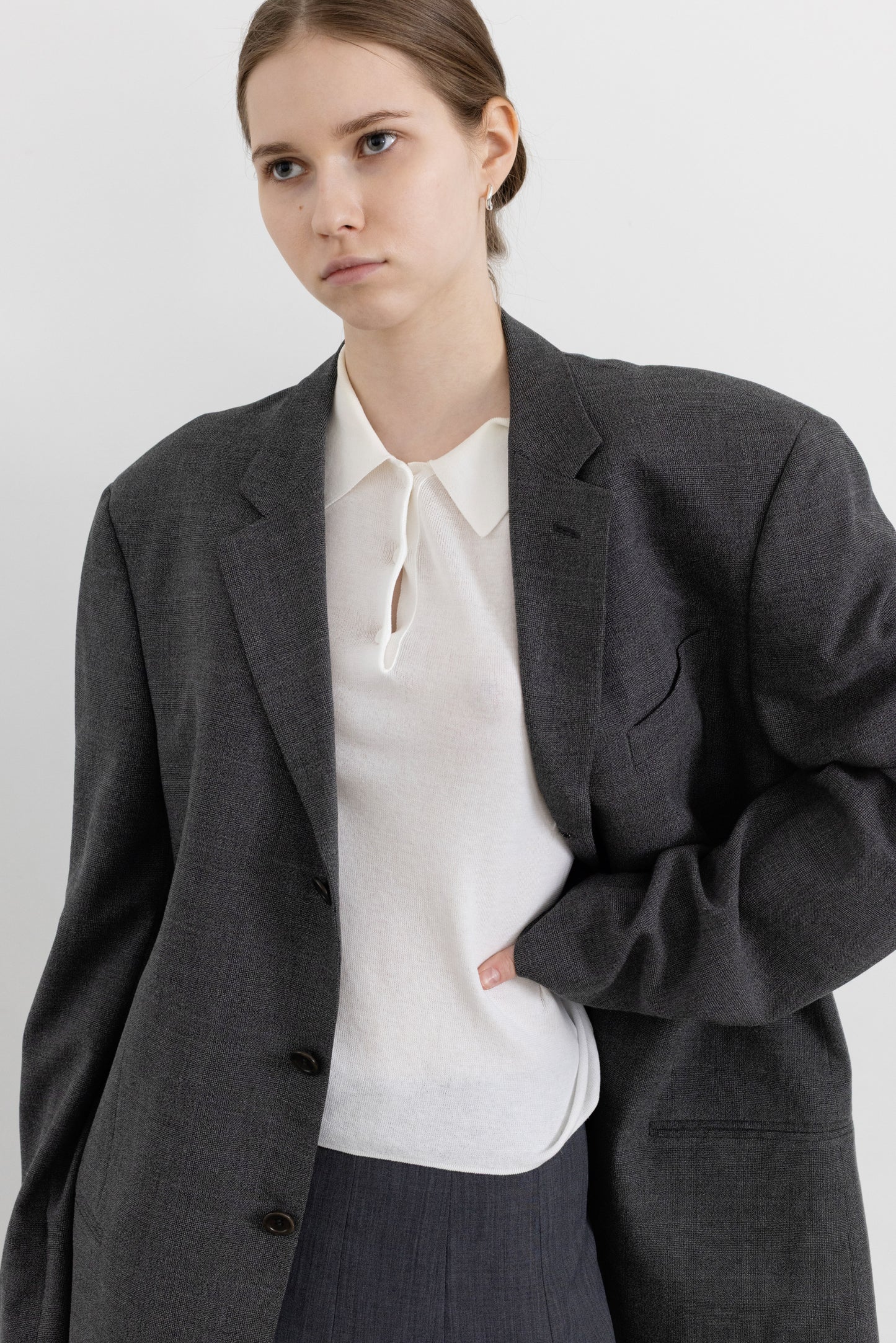 Vintage Armani Grey Wool Blazer
