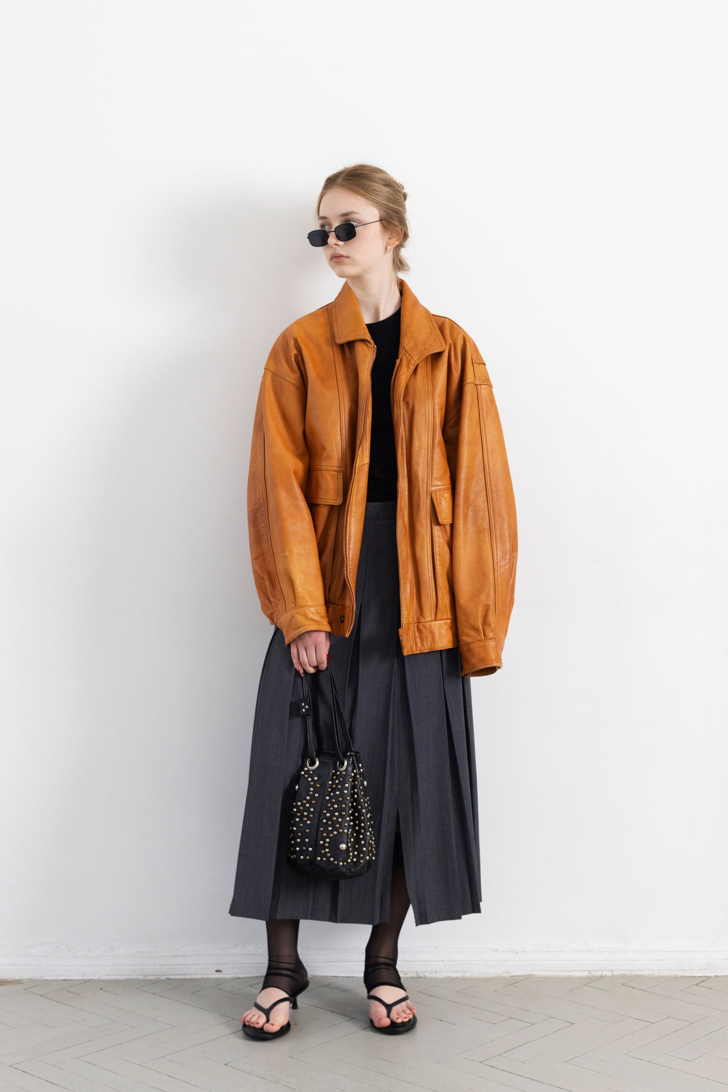 Vintage Rust Brown Leather Jacket
