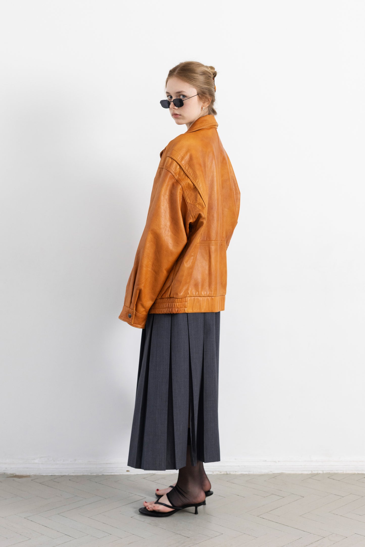Vintage Rust Brown Leather Jacket