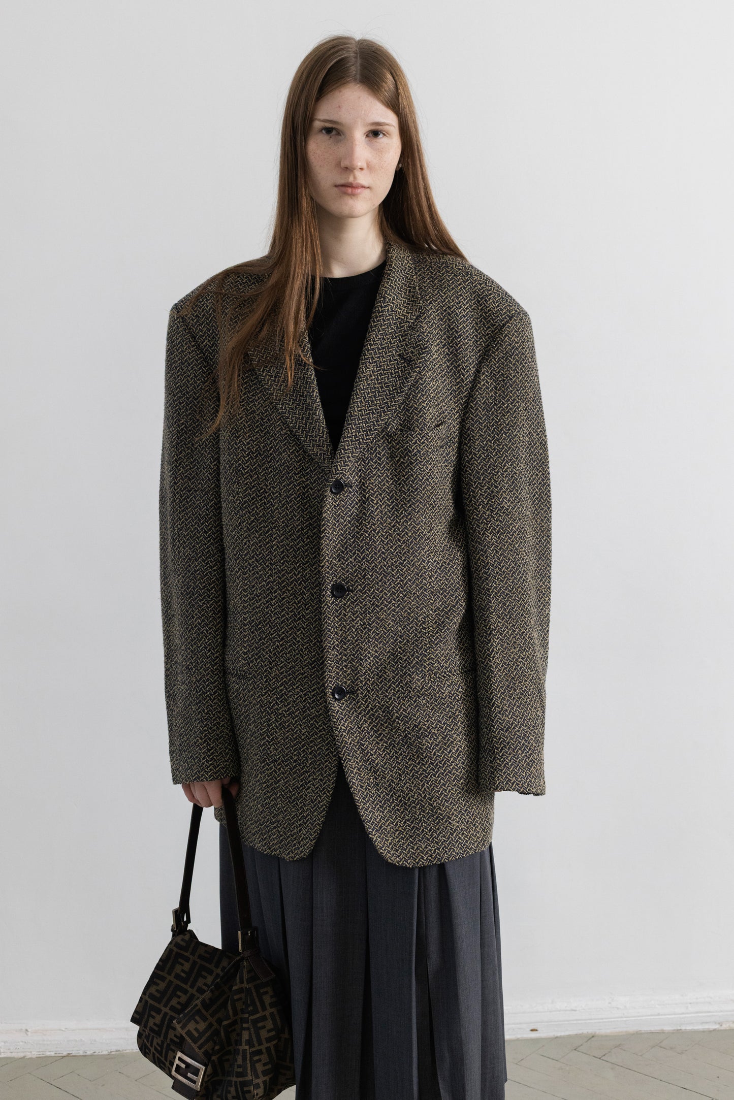 Vintage JOOP! Chevron Wool Blazer