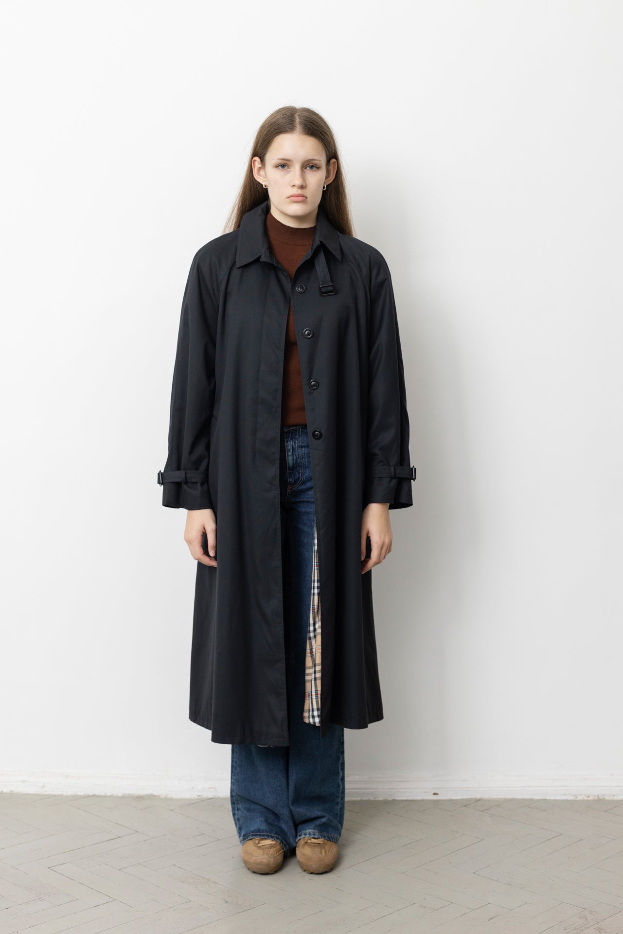 Vintage Navy Trench Coat